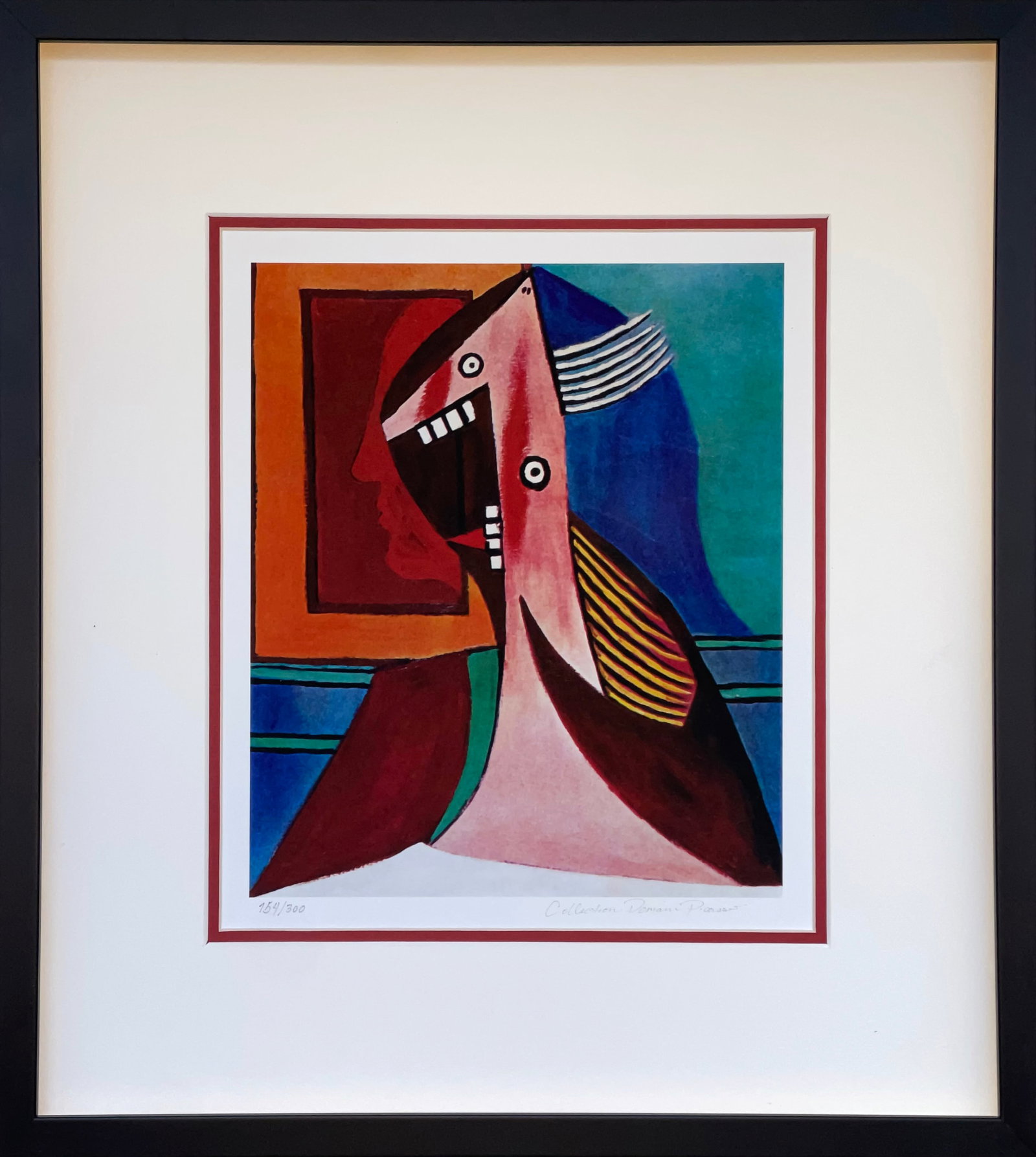 Pablo Picasso (Spanish 1881-1973) Limited Edition Collection Domain Lithograph: Pablo Picasso (Spanish 1881-1973) Limited Edition Collection Domain LithographPablo Picasso Limited edition Lithograph. Custom framed. Estate signed. From the Collection Domaine Picasso. Includes Cert