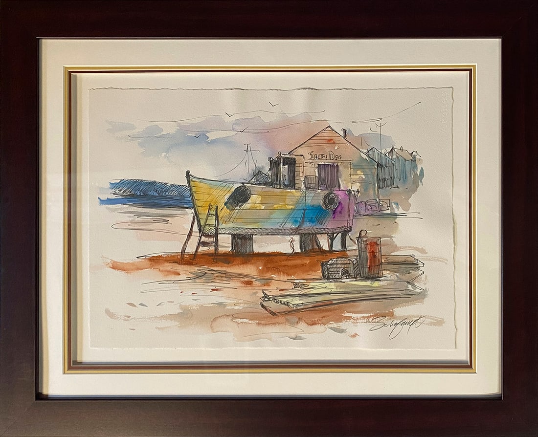 Michael Schofield (American 1947) Original painting on paper Michael Schofield: Michael Schofield (American 1947) Original painting on paper by Michael Schofield (American 1947) Hand signed by the artist. Approx 38 x 24 inches. One of a kind original. Includes certificate. Custom