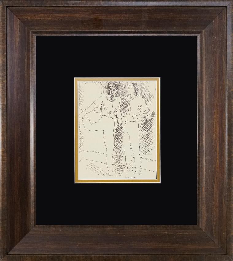 Pablo Picasso (Spanish 1881-1973) Lithograph 1926: Pablo Picasso (Spanish 1881-1973) lithograph over 90 years old. Approx. 20x24 inches. Professionally framed. Includes Certificate of Authenticity. Art Artwork Artist.
