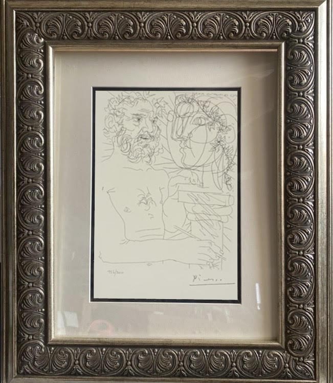 Pablo Picasso (Spanish 1881-1973) Lithograph from 1990-1992 Suite Vollard. Authorized by the Picasso: Pablo Picasso (Spanish 1881-1973) Lithograph from 1990-1992 Suite Vollard. Authorized by the Picasso Family. Each piece is numbered from an edition of 300, and includes the museum stamp on the back wi
