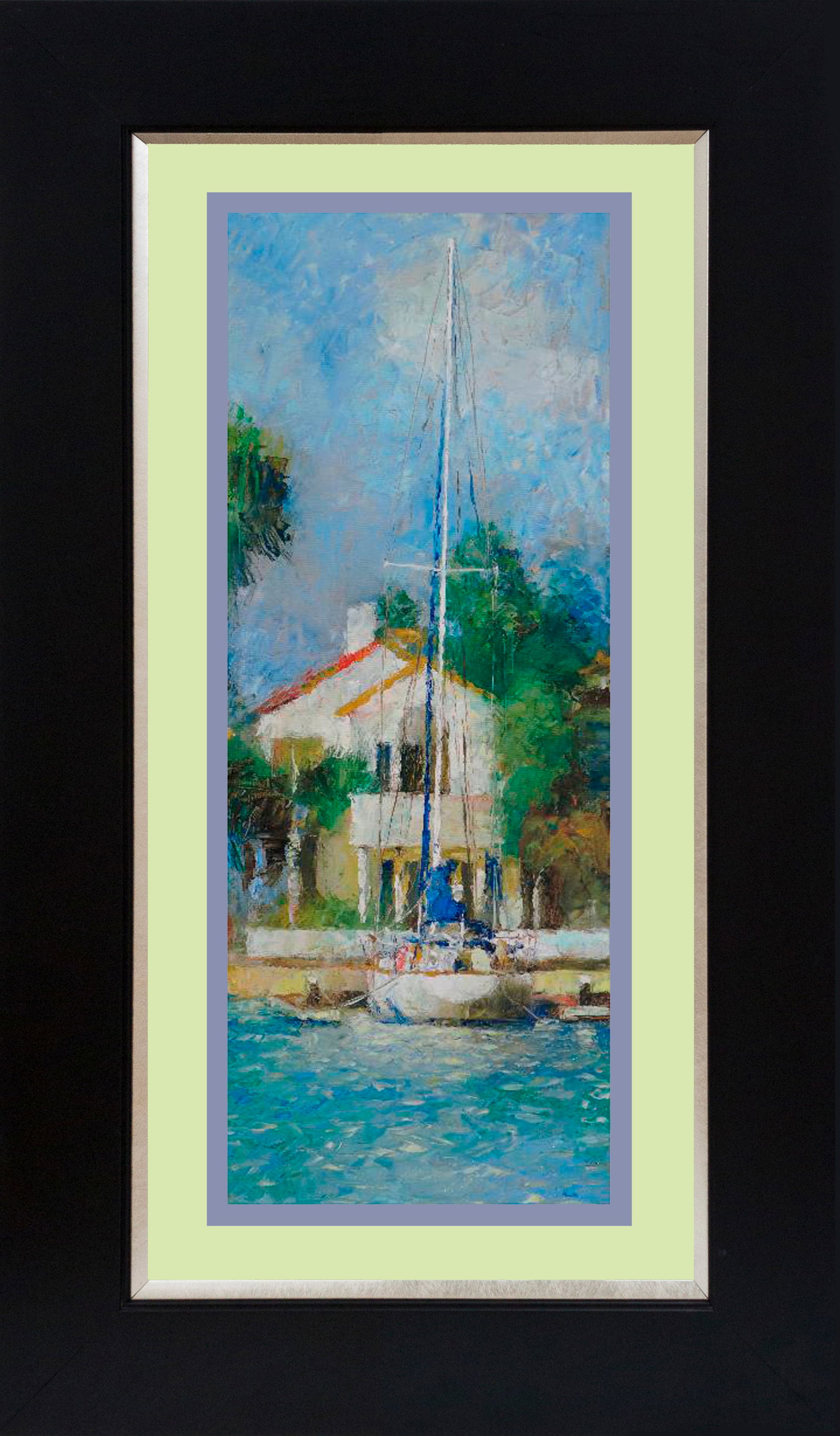 Jorn Fox (American 1954) Hand Embellished Painting canvas Limited Edition: Jorn Fox (American 1954) Hand Embellished Painting on canvas 19 x 48 image size inches Custom framed includes certificate Hand signed by the artist. Limited Edition and includes certificate of authent