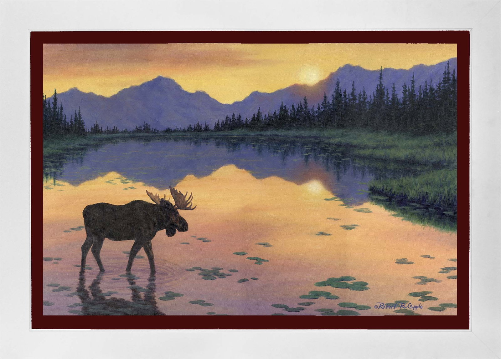 Robert Copple (American 1963) Hand Embellished Painting on canvas (1 of 1)