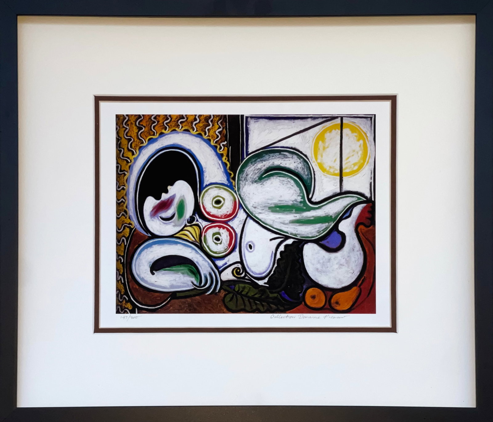 Pablo Picasso (Spanish 1881-1973) Limited Edition Collection Domaine Lithograph: Pablo Picasso (Spanish 1881-1973) Limited edition Lithograph. Custom framed. Estate signed. From the Collection Domaine Picasso. Includes Certificate of Authenticity. Approx. 24x28. Art Artwork Artist