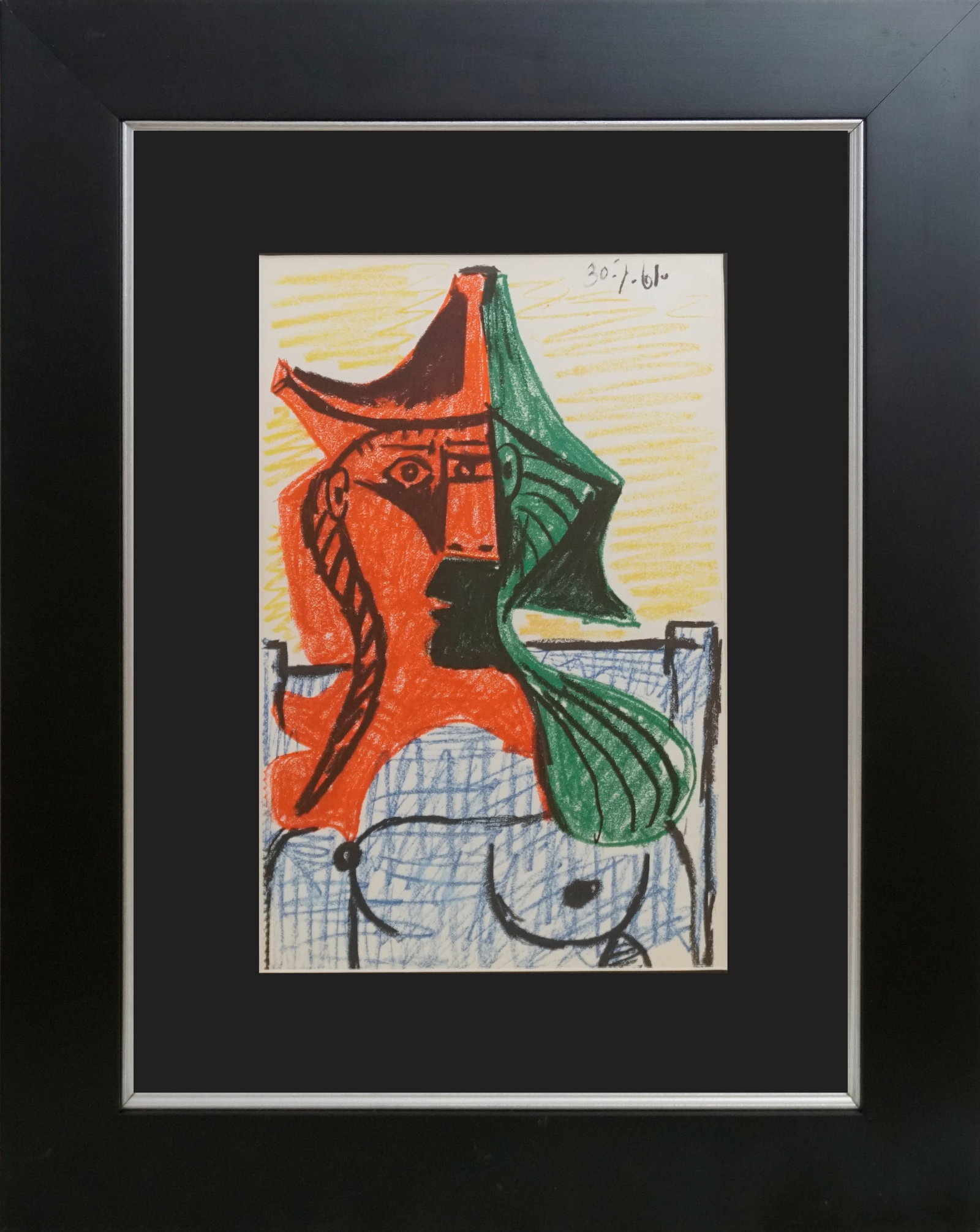 Pablo Picasso (Spanish 1881-1973) Lithograph: Pablo Picasso (Spanish 1881-1973) Lithograph from 1972 Approx 24x20 inches Custom framedl Art Artwork Artist.
