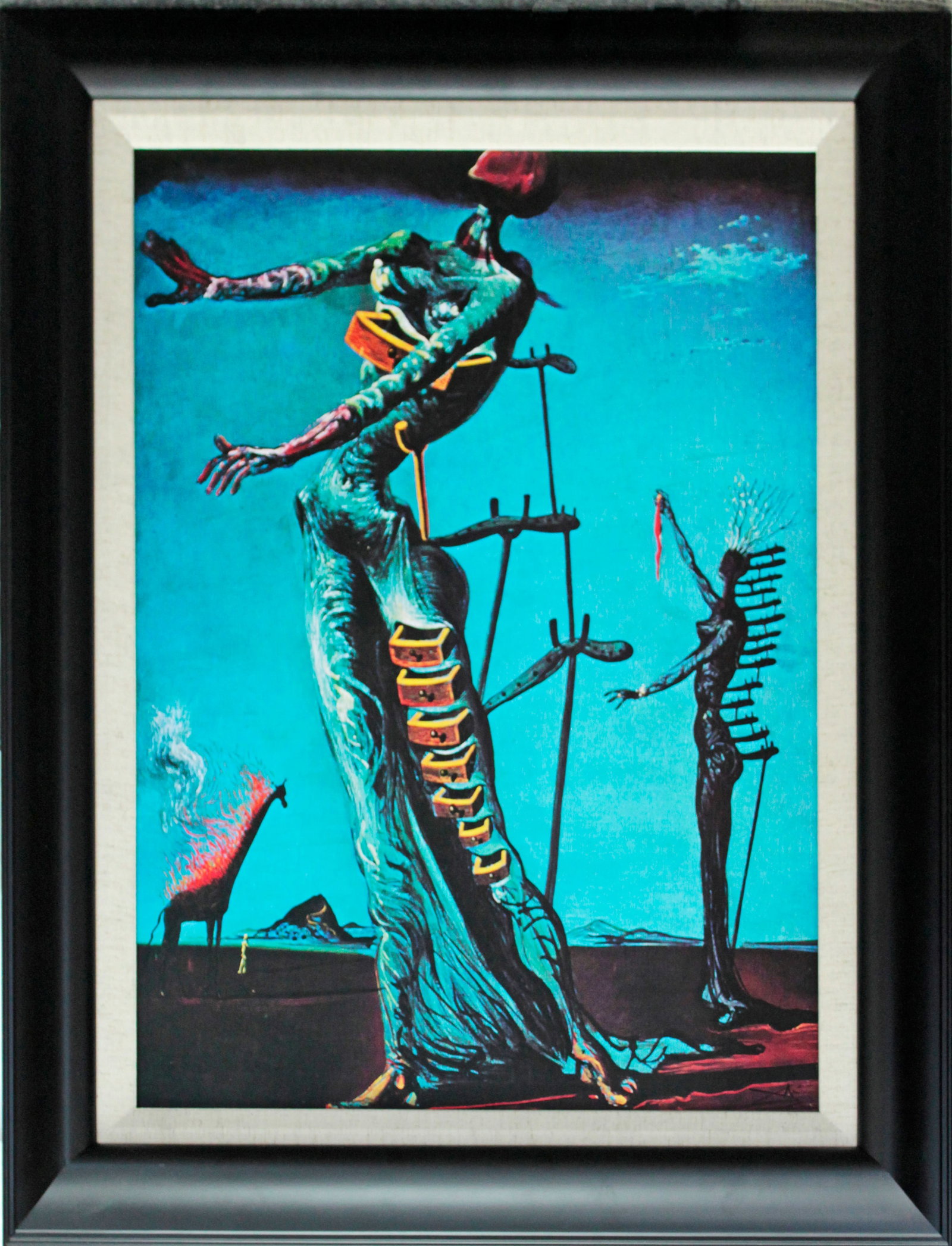 Salvador Dali (Spanish 1904-1989) Woman with Drawers on canvas Limited Edition: AMAZING SALVADOR DALI (Spanish 1904-1989) Salvador Dali Limited Edition after Dali Woman with Drawers. Approx 24x30 inches. Salvador Dalis signature is in the plate. Includes documentation. Custom fra