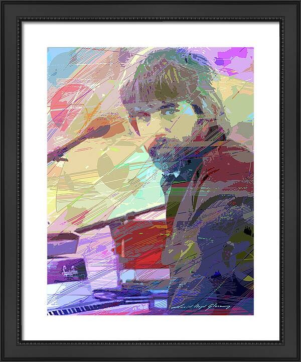 David Lloyd Glover (American, 1949) Michael McDonald and the Doobie Browthers Original Mixed Media: David Glover (American, 1949) Michael McDonald and the Doobie Browthers Original Mixed Media Painting on canvas by David Lloyd GloverMichael McDonald and the Doobie Brothers Original Mixed Media Paint