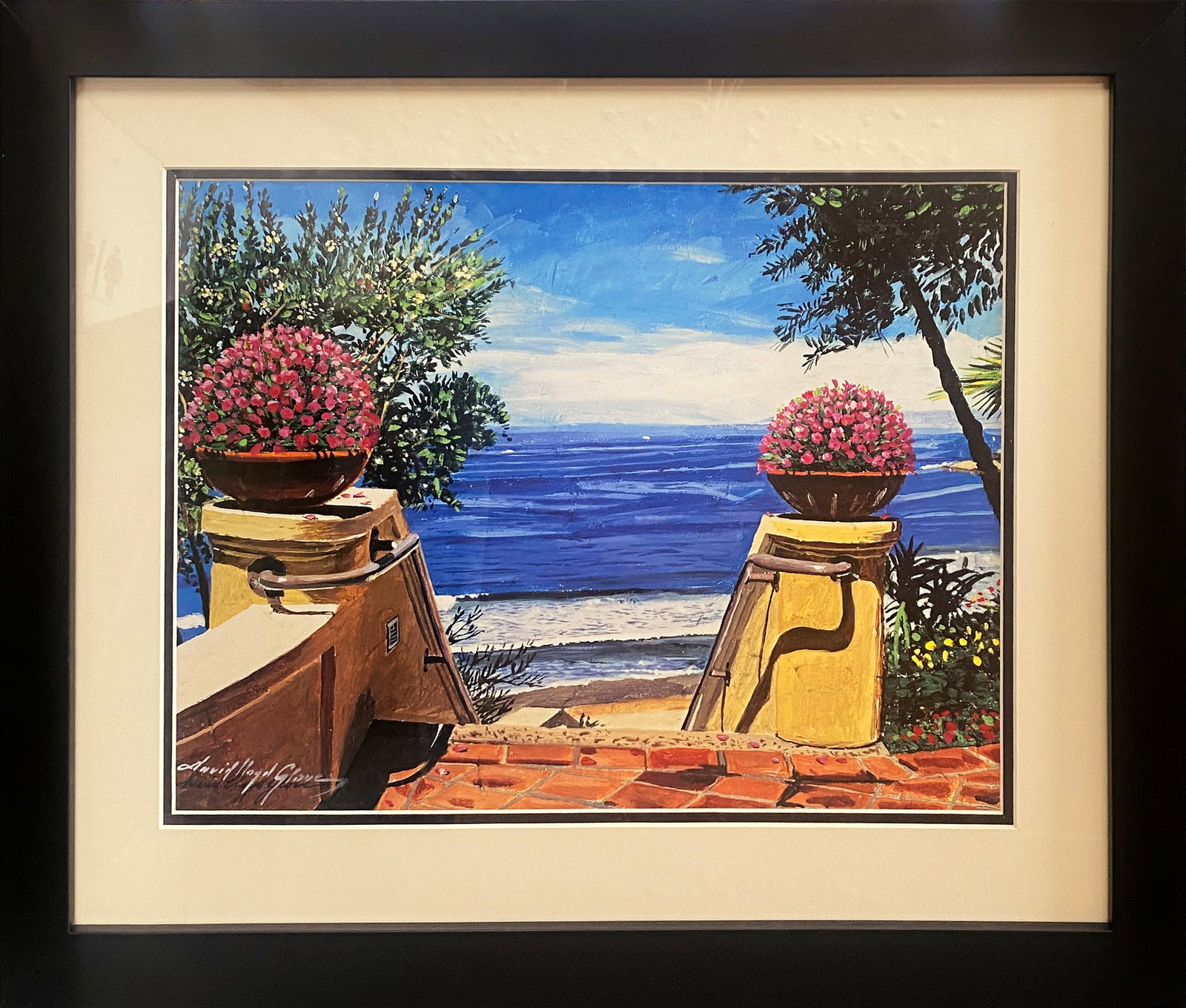 David Lloyd Glover (American 1949) Lithograph Hand signed limited edition David Lloyd Glover: Limited Edition by David Lloyd Glover. Hand signed by the artist Limited Edition on paper. Custom framed and includes documentation. Approx 16 x 20 inches. Art Artwork Artist.