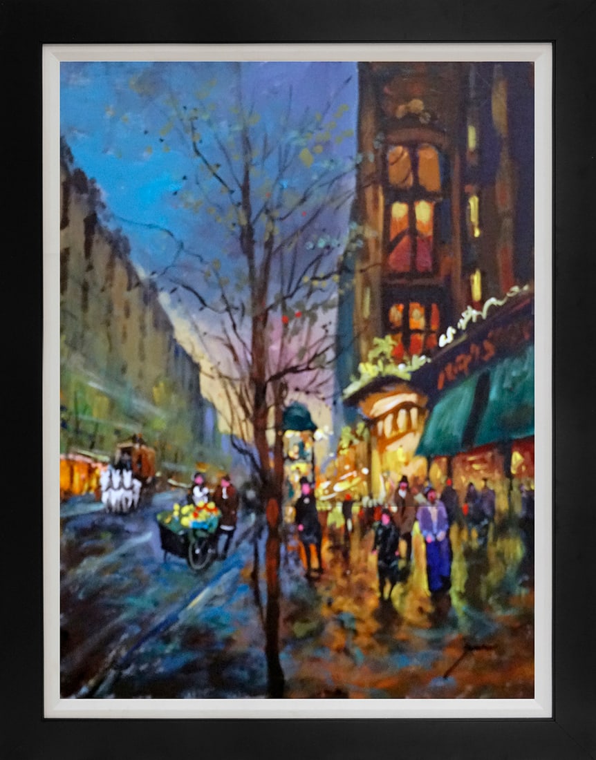 Michael Schofield (American 1947) Hand Embellished Painting on canvas: Michael Schofield (American 1947) Hand Embellished Painting on canvas Limited Edition. Approx 26x30 inches. Hand signed by the artist. Includes Certificate of Authenticity. Custom framed. This work wa