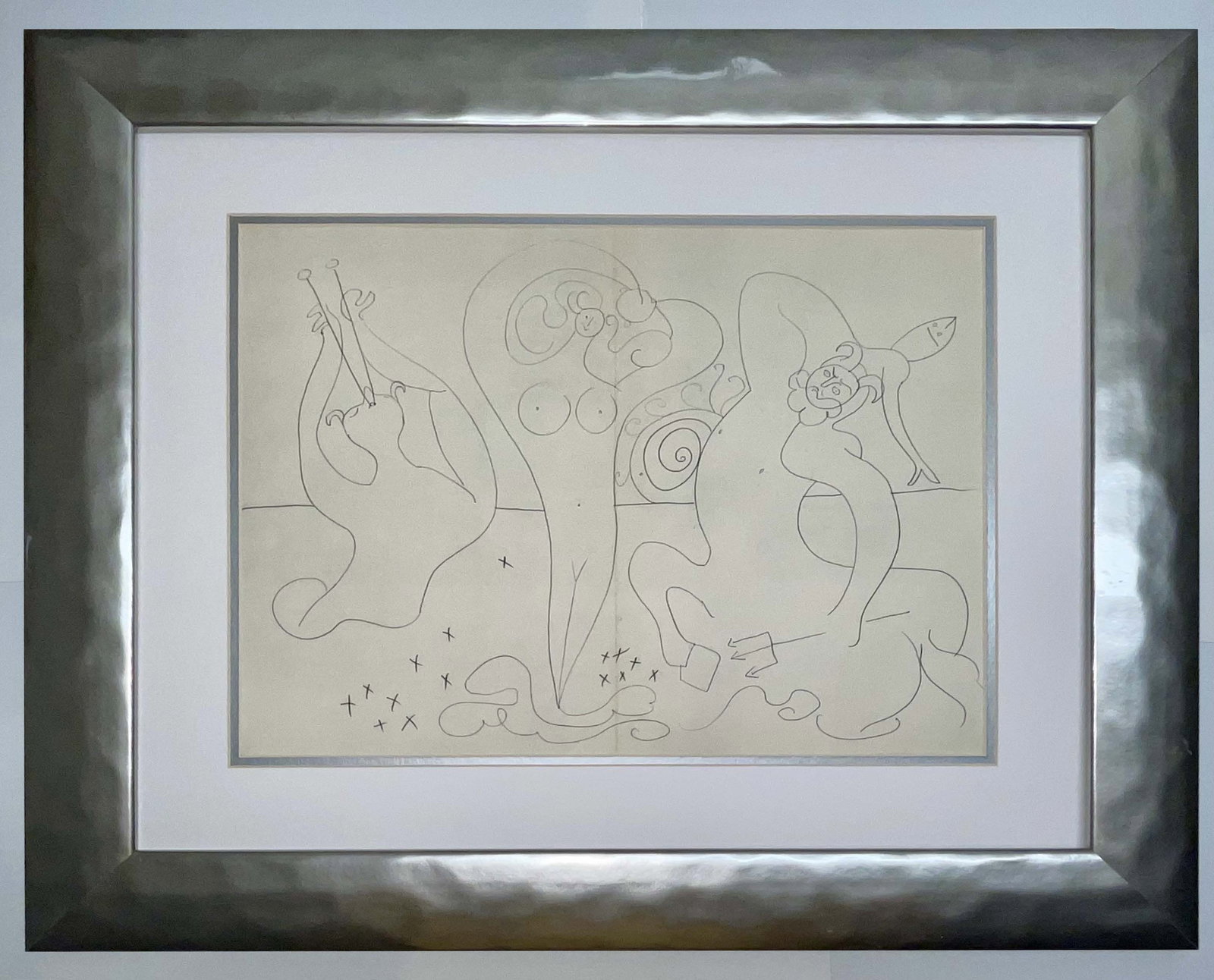 Pablo Picasso (Spanish 1881-1973) Lithograph from Verve Antibes Collection 1958: Pablo Picasso (Spanish 1881-1973) Lithograph from Verve Antibes Collection 1958Pablo Picasso Lithograph from Verve Antibes Suite. Authorized by the Picasso. Custom framed. Approx 22x20 inches includes
