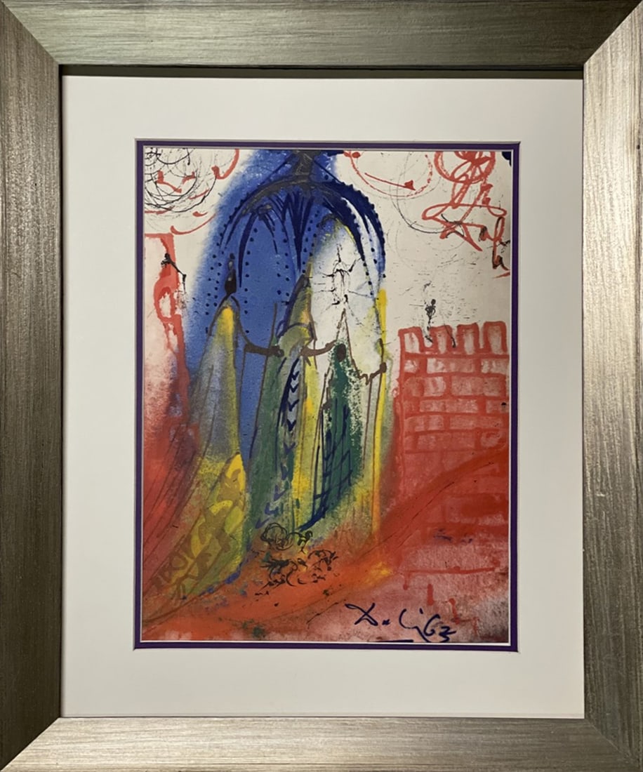 Salvador Dali (Spanish 1904-1989) Romeo and Juliet Original Lithograph 1976 Milano Hand signed.: Salvador Dali (Spanish 1904-1989) Romeo and Juliet Original Lithograph 1976 Milano Hand signed.Salvador Dali Romeo & Juliet Suite from 1976 on paper Limited Edition Lithograph Hand signed and signed i