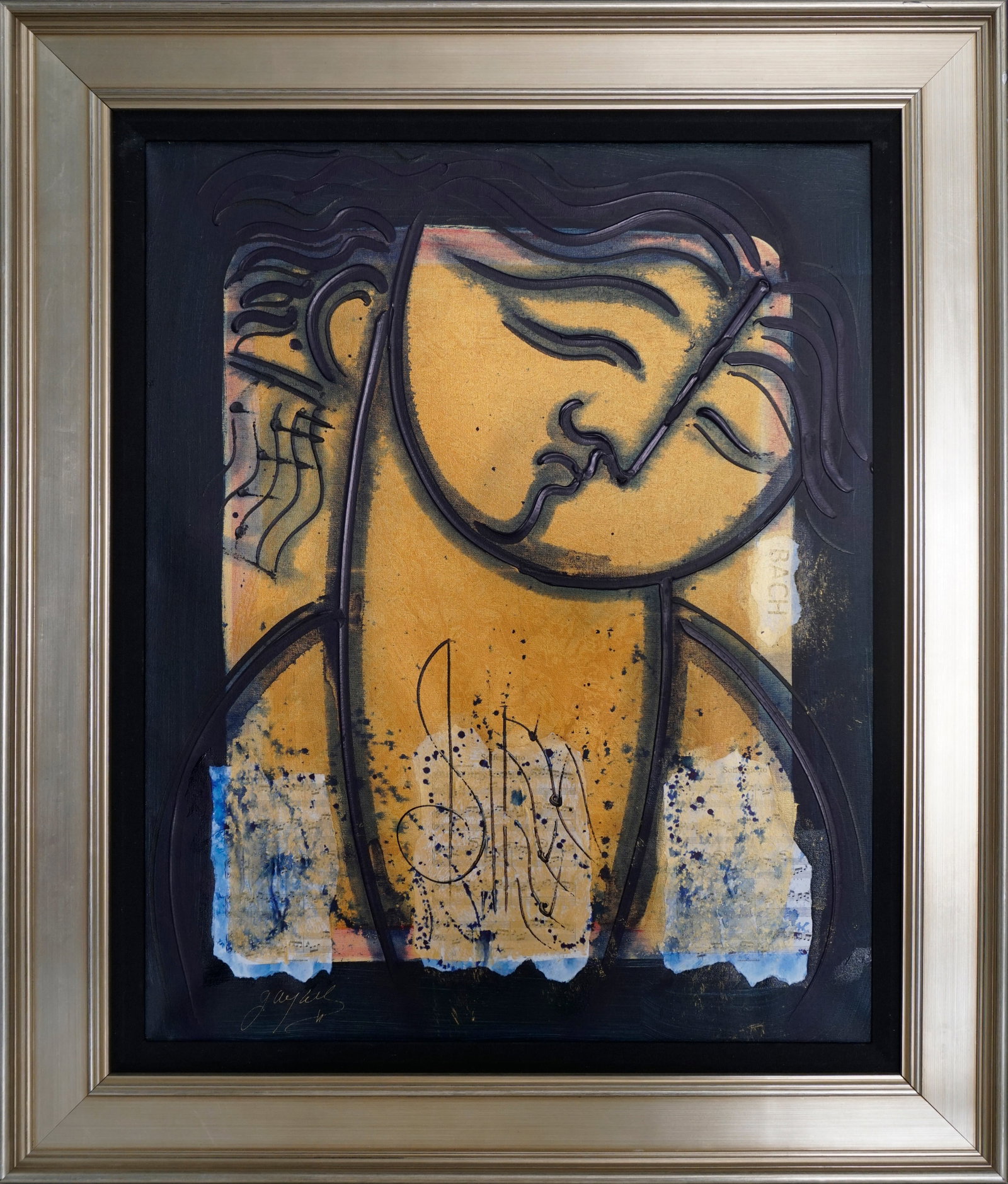 Gaylord Soli (American 1939) Original Painting on canvas Bach Music Series: Gaylord Soli (American 1939) Original Painting on canvas Bach Music SeriesGaylord Soli Original One of a kind. Hand signed by the artist. Approx 30 x 34 inches image size. Includes certificate of auth