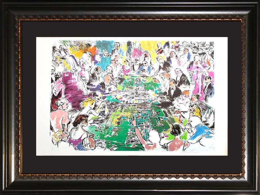 Leroy Neiman (American 1921- 2012) Hand signed Lithograph Gaming The Game of Life: Leroy Neiman (American 1921- 2012) Hand signed Lithograph Game of Life Approx 24x28 inches. Includes documentation. Custom framed. Art Artwork Artist.