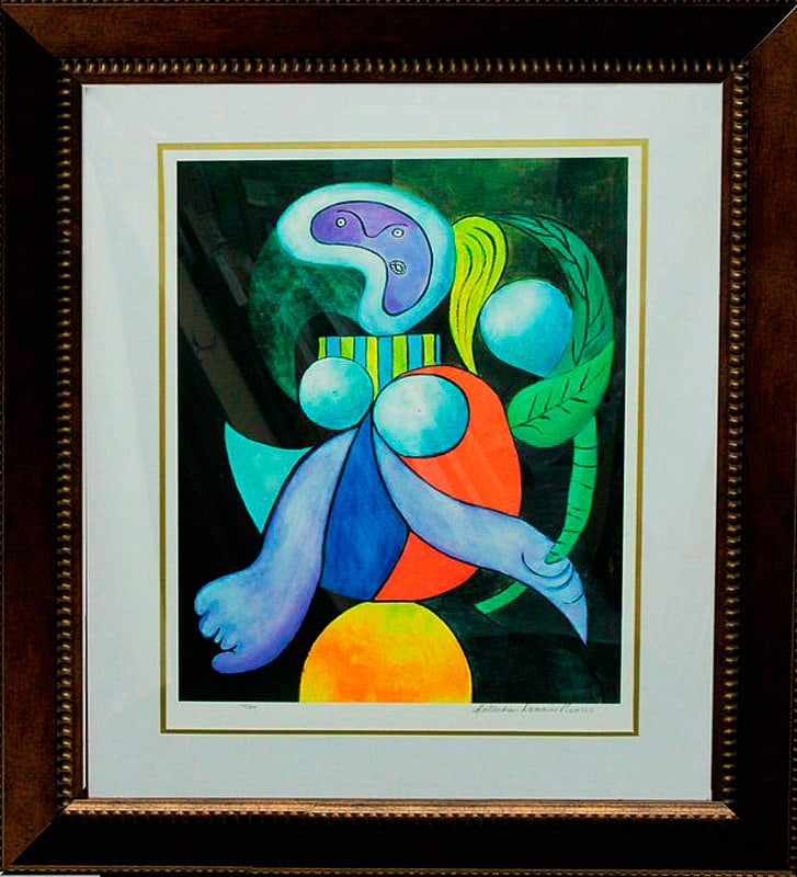 Pablo Picasso (Spanish 1881-1973) Woman and Flower Limited Edition Collection Domaine Picasso: Pablo Picasso (Spanish 1881-1973) Woman and Flower Limited Edition Collection Domaine Picasso Pablo Picasso Woman and Flower Limited Edition estate signed part of the Collection Domaine Picasso. Custo