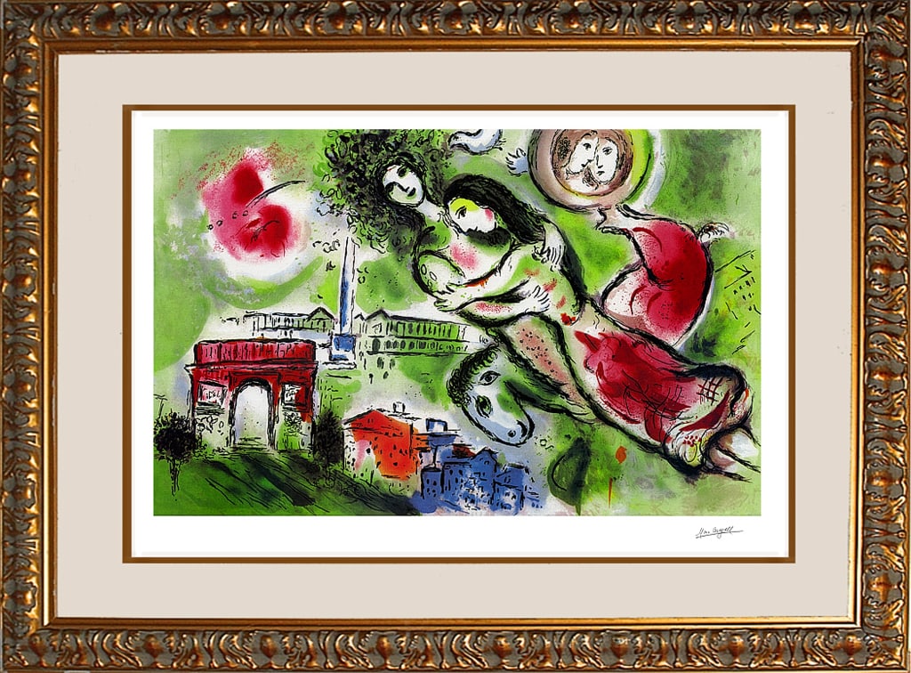 Marc Chagall (Russian-French 1887-1985) Marc Chagall Limited Edition Lithograph Romeo and Juliet: Marc Chagall (Russian-French 1887-1985) Amazing Marc Chagall Romeo and Juliet Limited Edition. Lithograph Marc Chagall. Approx 26 x 20 inches. Includes documentation The signature is in the plate. Cus