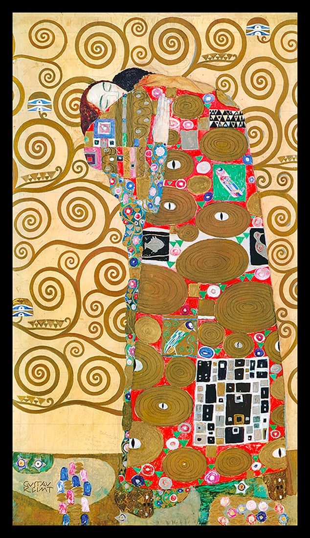 Gustav Klimt (Austrian 1862-1918) embellished oil painting on canvas Elizabeth Limited Edition: Gustav Klimt (Austrian 1862-1918) Limited Edition Hand Embellished Painting oil painting on canvas Elizabeth. Approx size is 19 x 36 inches. The signature is in the plate. Custom framed and includes a