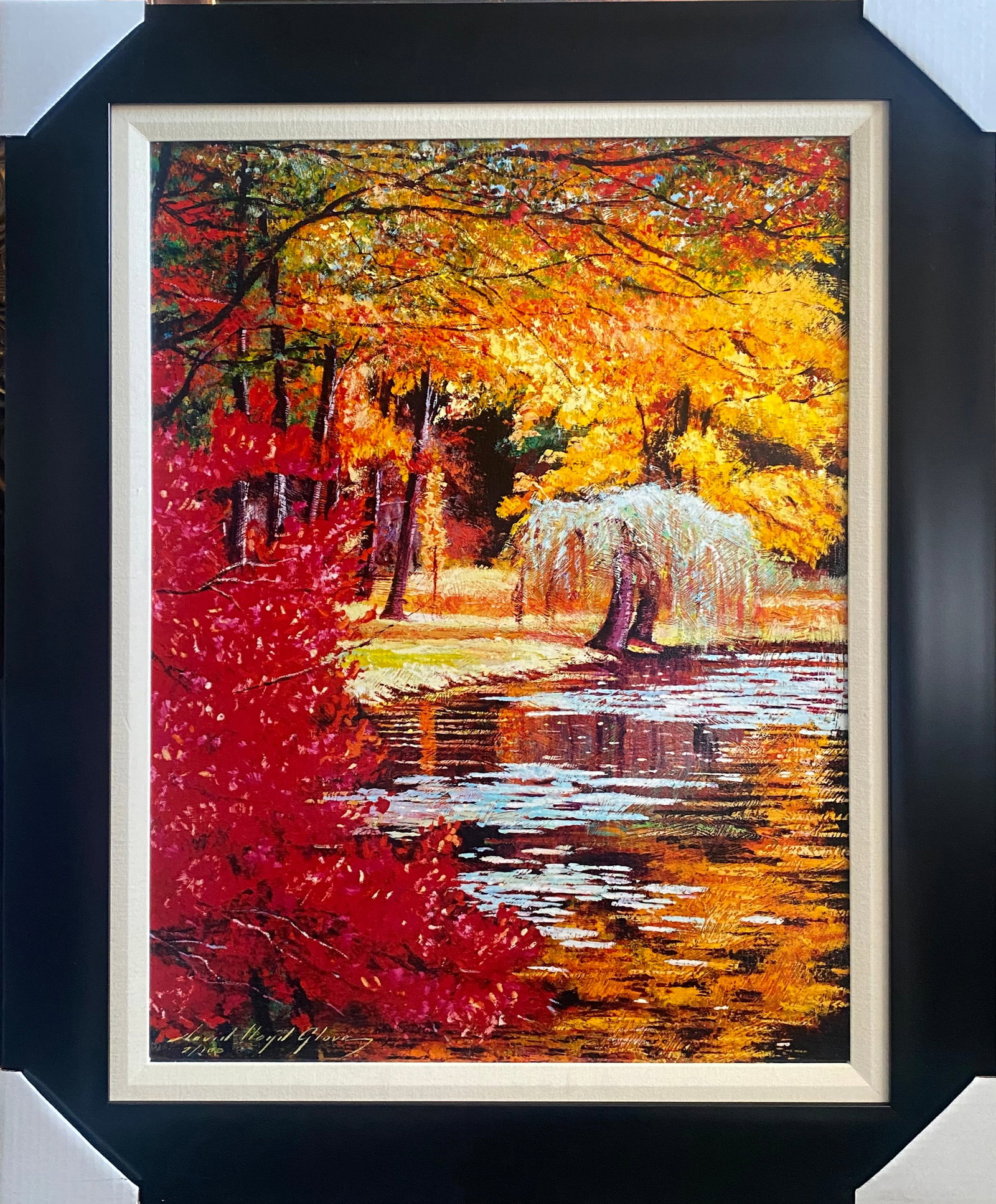 David Lloyd Glover (American 1949) on canvas Limited Edition: Limited Edition on canvas by David Lloyd Glover Hand signed by the artist. On canvas image size. Approx image size 18x24 inches. Custom framed and includes certificate. This work was purchased directl