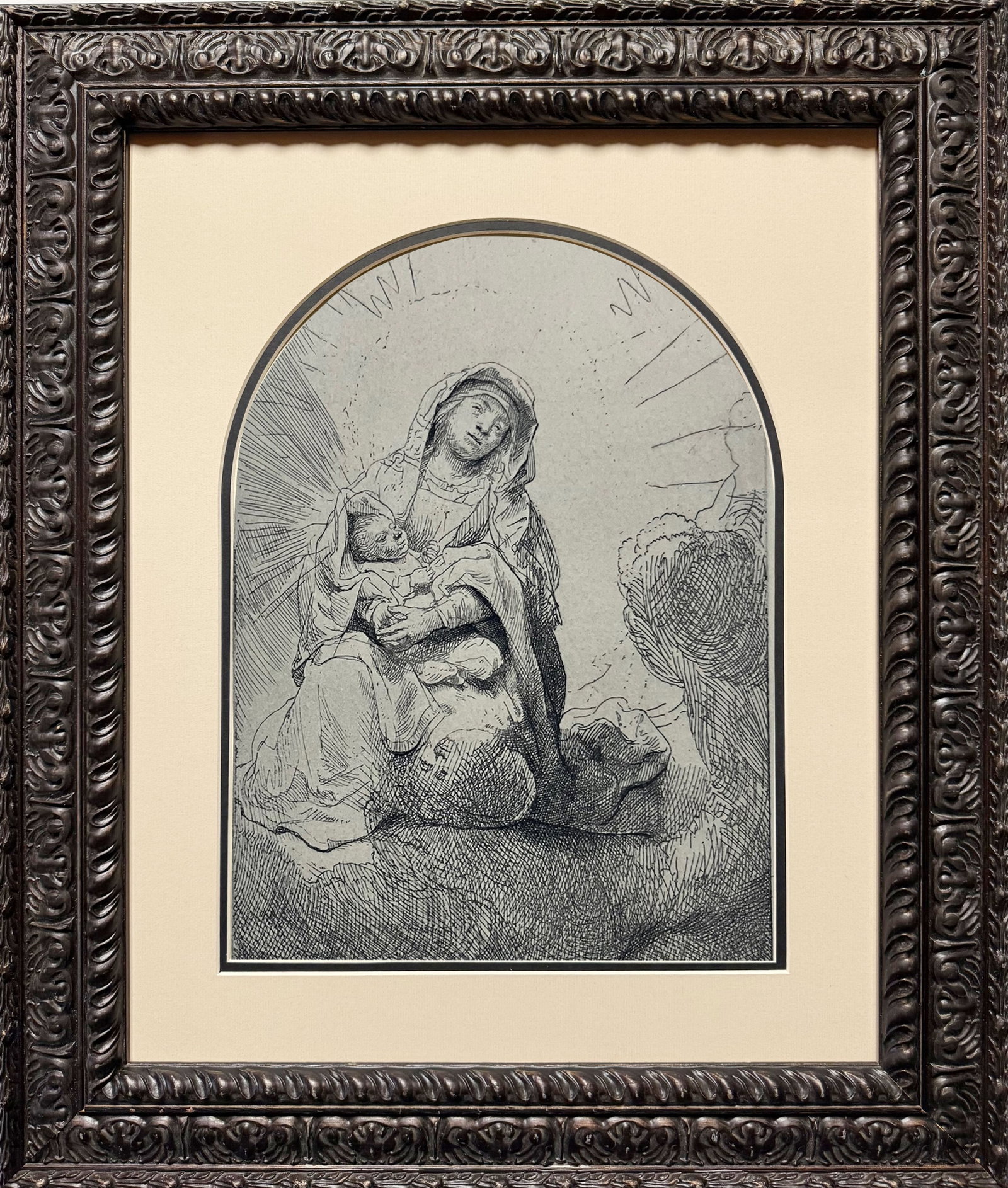 Rembrandt (Dutch, 1606-1669) Etching from the original copper plates created by Amand Durand: Rembrandt (Dutch, 1606-1669) Etching from the original copper plates created by Amand Durand From the Vollard Collection. Approx 15x13 inches image size. Includes certificate and is custom framed.