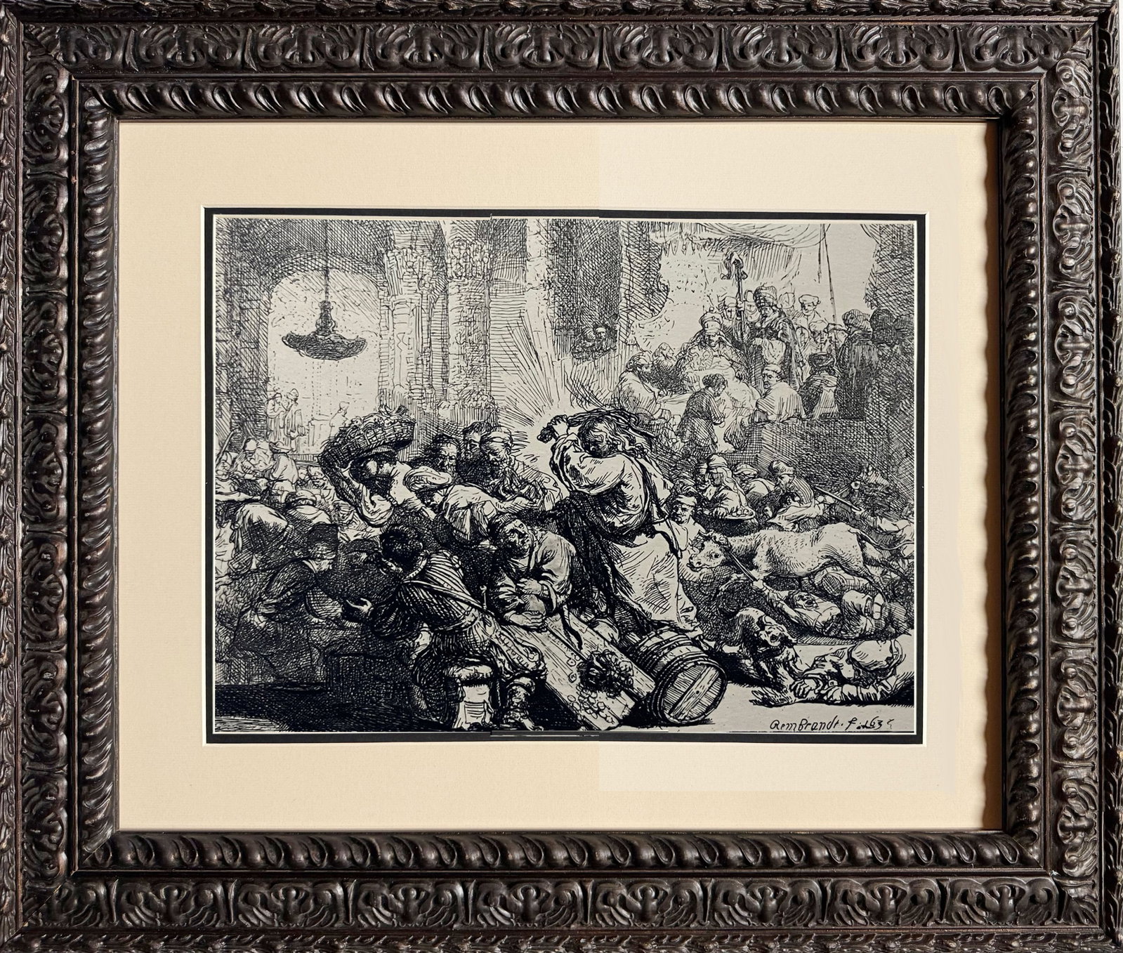 Rembrandt (Dutch, 1606-1669) Etching from the original copper plates created by Amand Durand: Rembrandt (Dutch, 1606-1669) Etching from the original copper plates created by Amand Durand From the Vollard Collection. Approx 15x13 inches image size. Includes certificate and is custom framed.