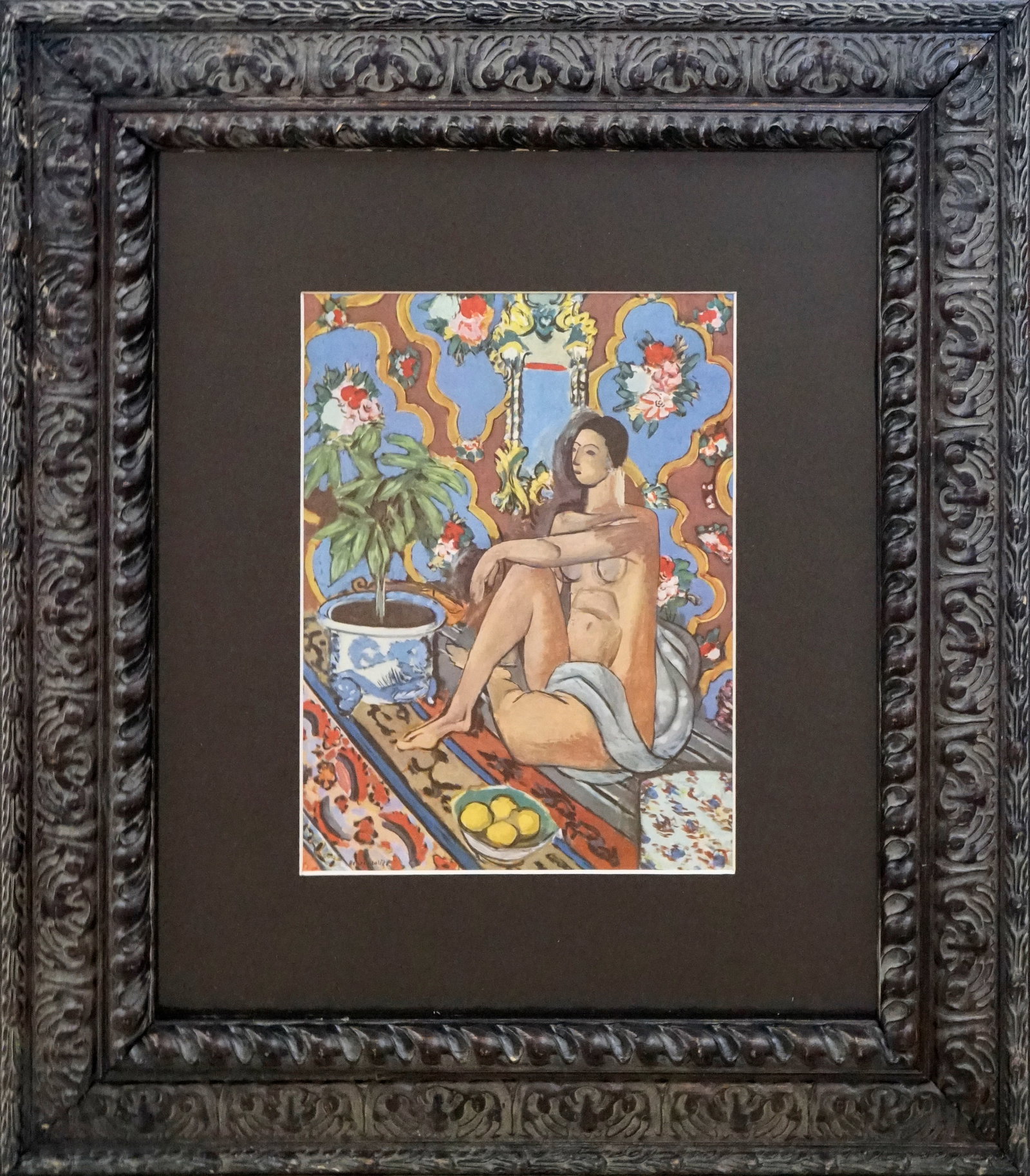 Henri Matisse (French 1869-1954) Color Plate Lithograph: Henri Matisse (French 1869-1954) Color Plate LIthograph from 1967 after Matisse Approx 24 x 20 inches Custom framed and includes documentation Art Artwork Artist.