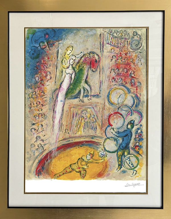 Marc Chagall (Russian-French 1887-1985) Limited Edition: Marc Chagall (Russian-French 1887-1985) Marc Chagall (Russian-French 1887-1985) Limited Edition Lithograph Marc Chagall Limited Edition on Arches paper. Numbered edition and signed in the plate.