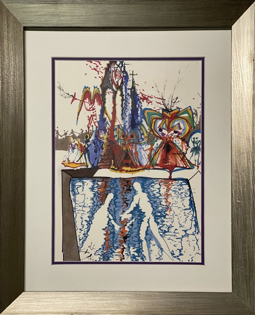 Salvador Dali (Spanish 1904-1989) Limited Edition Romeo and Juliet Original Lithograph 1976 Milano: Salvador Dali (Spanish 1904-1989) Limited Edition Romeo and Juliet Original Lithograph 1976 Milano Hand signed Salvador Dali Romeo & Juliet Suite from 1976 on paper from Milan. Limited Edition Lithogr
