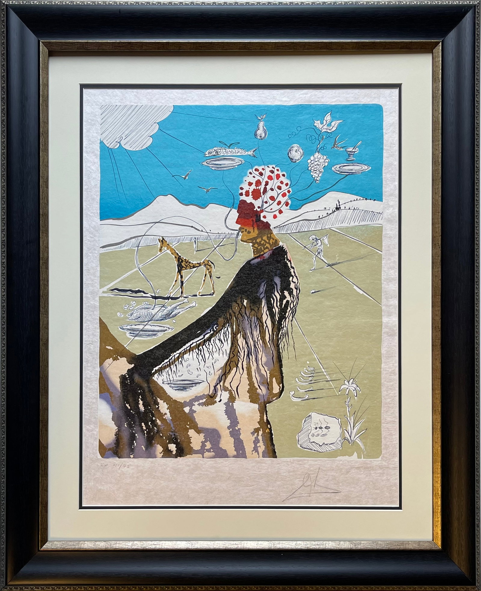 Salvador Dali (Spanish 1904-1989) The Earth Goddess (The Restauranteur). Limited Edition Hand signed: Salvador Dali (Spanish 1904-1989) The Earth Goddess (The Restauranteur). Limited Edition Hand signed and numbered Original Lithograph Salvador Dali The Earth Goddess (The Restauranteur). Lithograph Ap