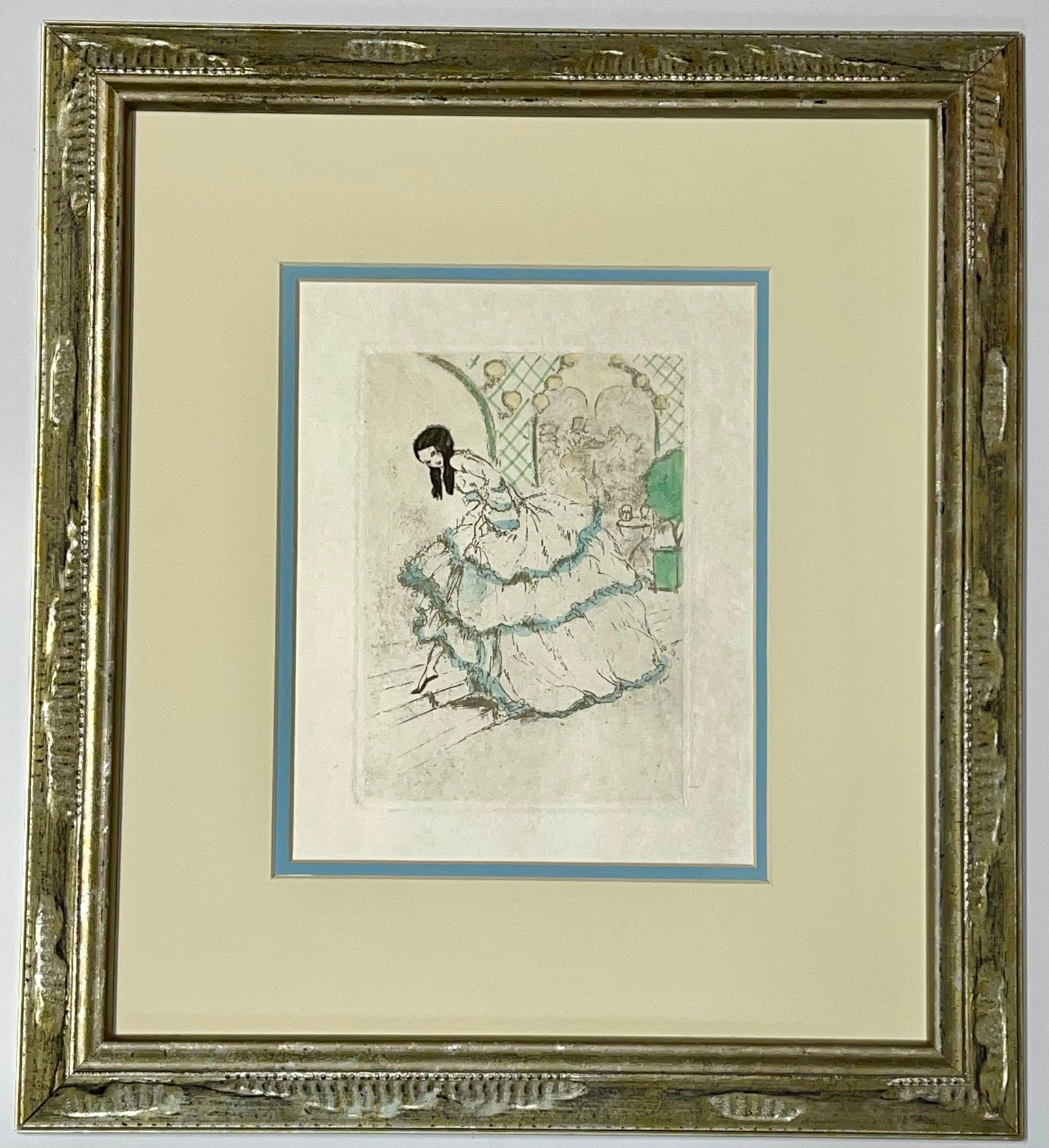 Louis Icart (1888-1950) Hand colored etching from 1940 after Icart: Louis Icart (1888-1950) Original Etching Hand colored Approx 24x20 inches Includes certificate and custom framed. Art Artwork Artist.