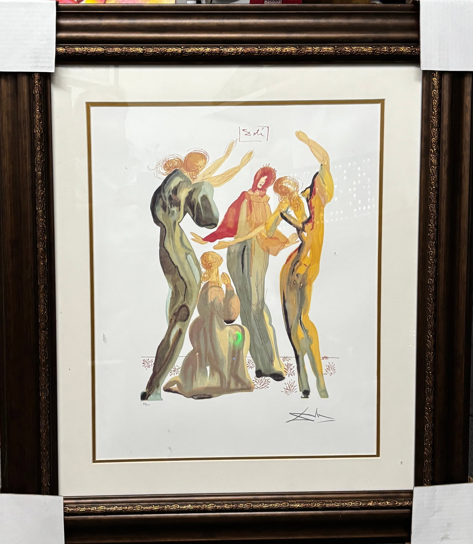 Salvador Dali (Spanish 1904-1989) Limited Edition Divine Comedy Lithograph Signed in the plate and: Salvador Dali (Spanish 1904-1989) Limited Edition Divine Comedy Lithograph Signed in the plate and numbered. Approx 30x24 inches Custom framed and includes certificate. Art Artwork Artist.