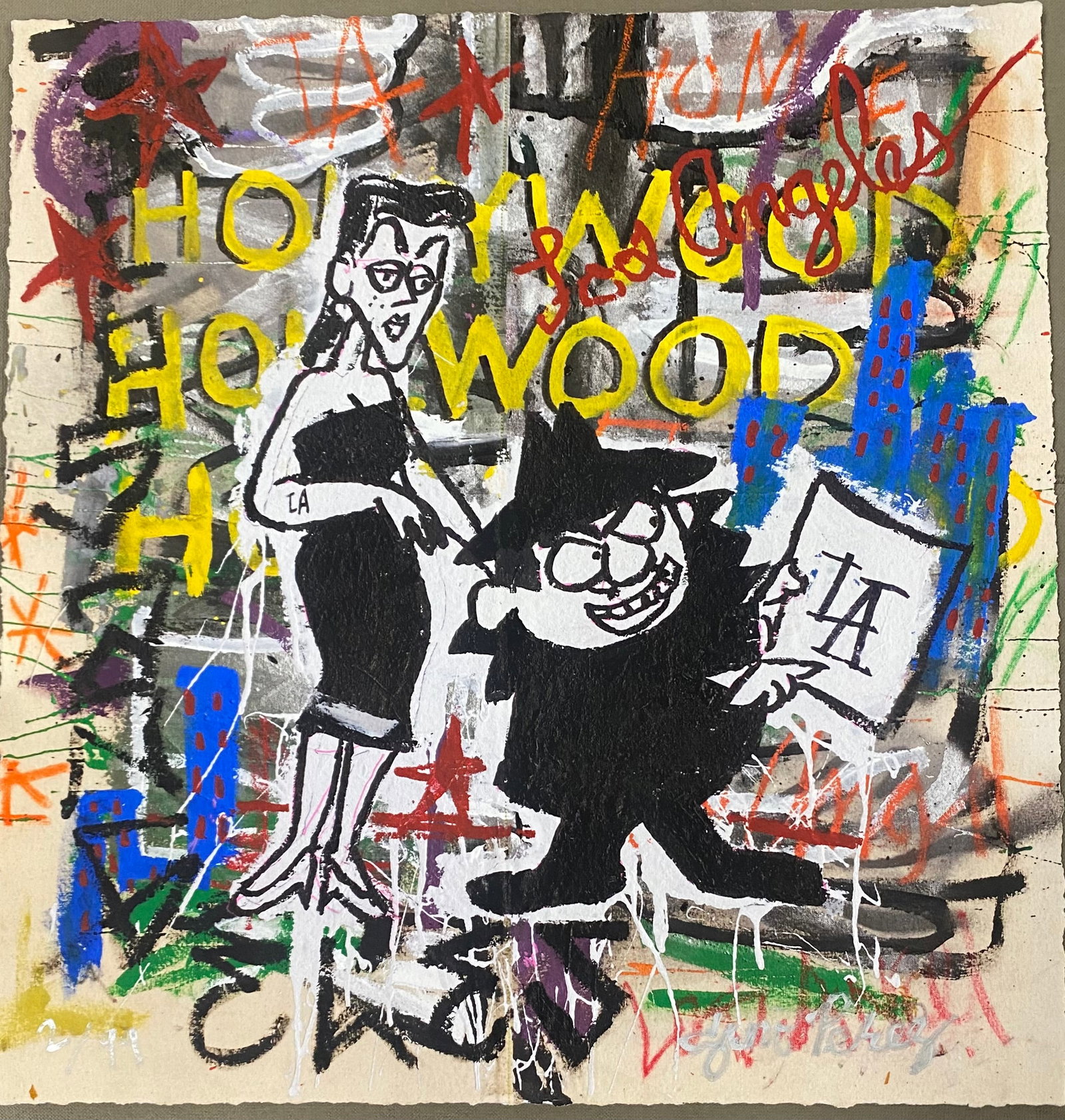 Gino Perez (Mexican-American 1977) Boris and Natasha Gino Perez Limited Edition Hand Signed and: Gino Perez (Mexican-American 1977) LA ARCHES. Hand signed. Numbered. Fine Art Giclee on Museum Quality Archival Paper. Deckled and Bled to the Edge. Image Size Approx 20x16 inches. Art Artwork Artist.