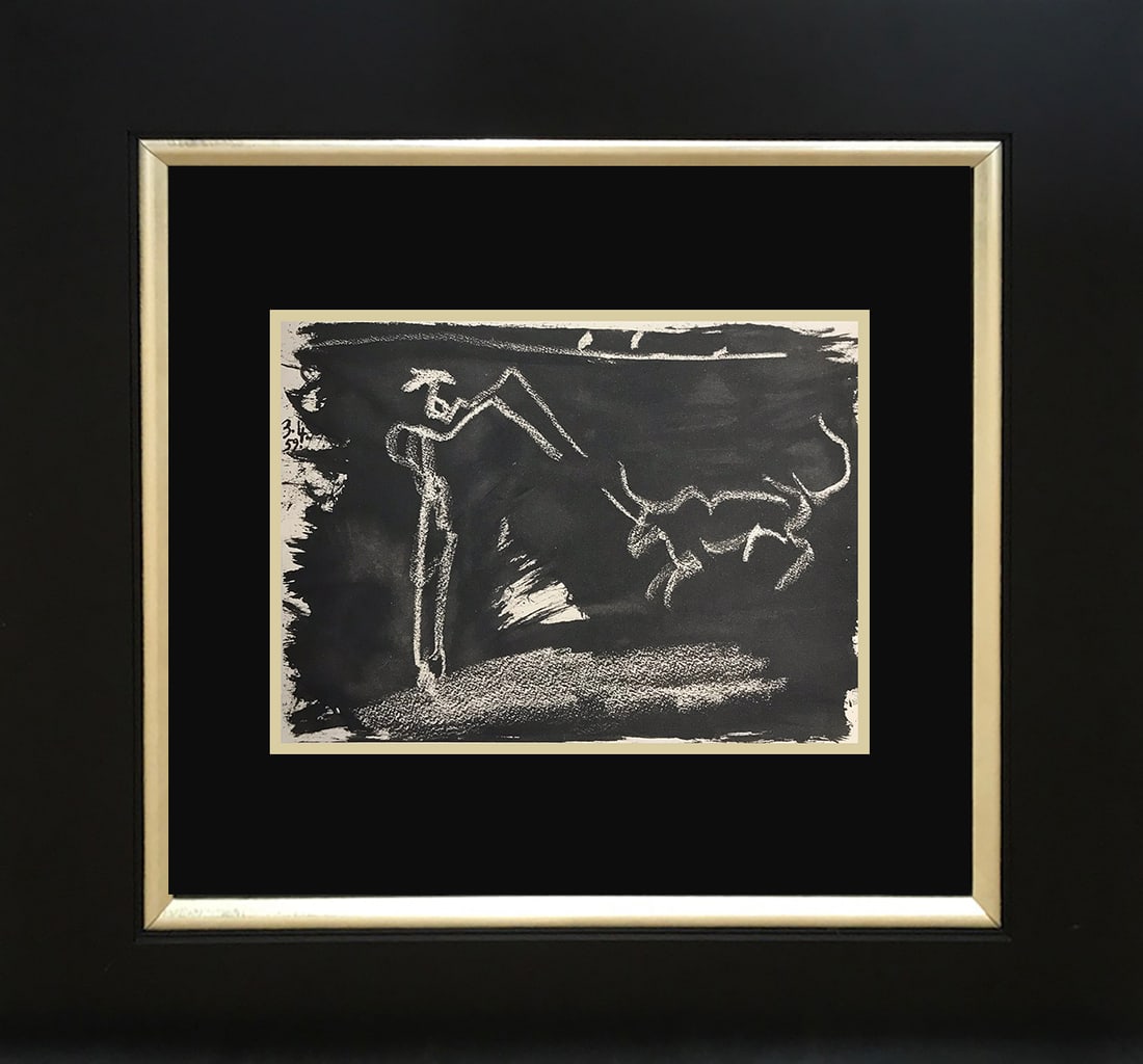 Pablo Picasso (Spanish 1881-1973) Lithograph 1961: Pablo Picasso (Spanish 1881-1973) LIthograph from 1961. Approx. 20x22 inches. Professionally framed. Includes certificate of authenticity. Art Artwork Artist.