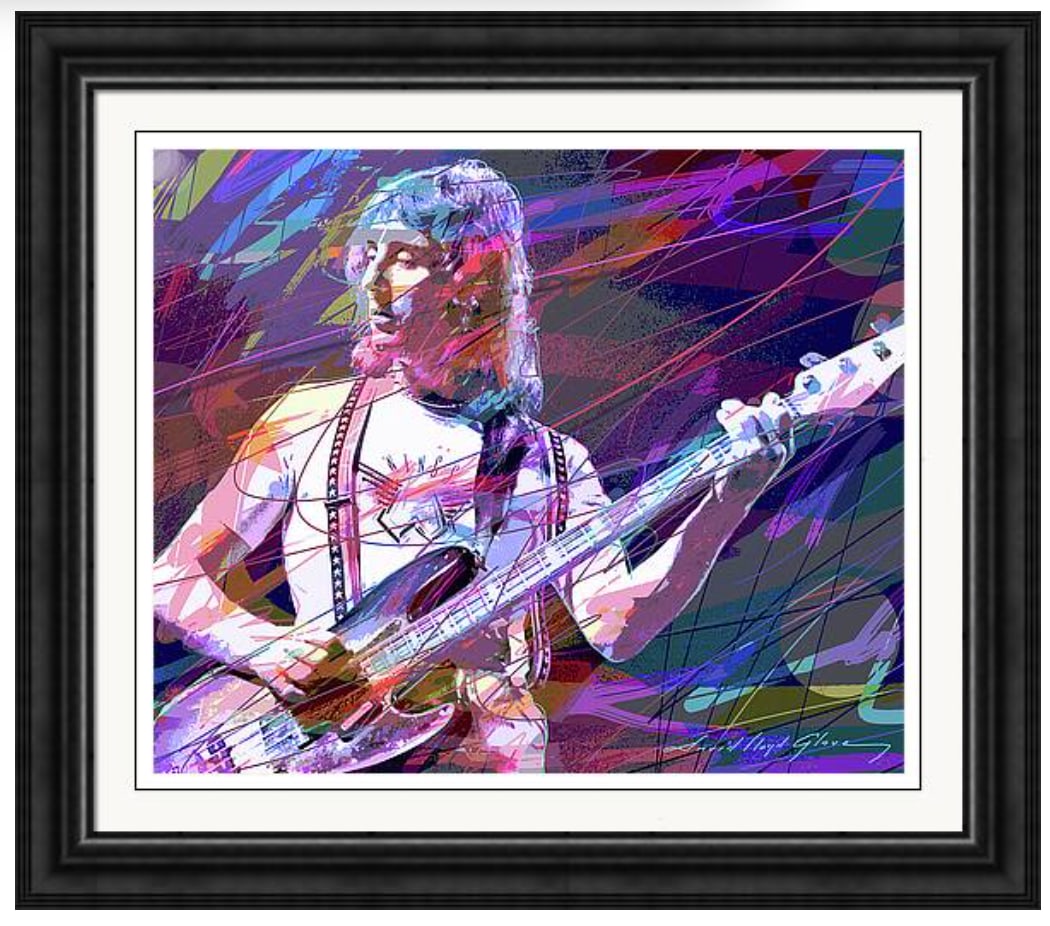 David Lloyd Glover (American, 1949) Denny Laine Moody Blues Original Mixed Media Painting on canvas: David Glover (American, 1949) Denny Laine Moody Blues Original Mixed Media Painting on canvas by David Lloyd GloverOriginal Mixed Media Painting on canvas by David Lloyd Glover Original One of a kind 