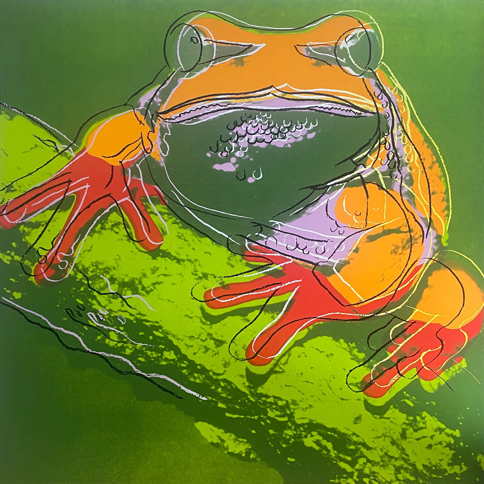 Andy Warhol (American, 1928-1987) Screenprint Pine Barrens Tree Frog 1983 Serigraph (1 of 1)
