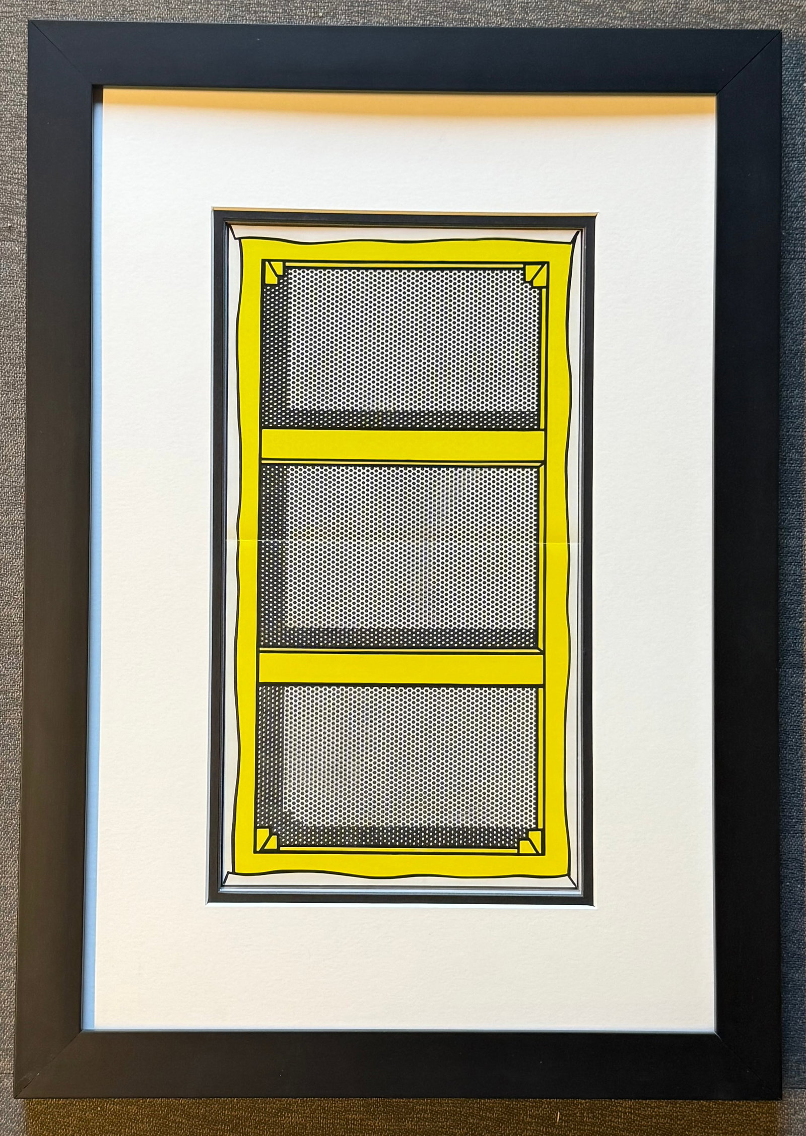 Roy Lichtenstein (American 1923-1994) color plate lithograph from 1984: Roy Lichtenstein Color Plate Lithograph from 1970. Approx 20x24 inches. Custom framed. Includes documentation. Art Artwork Artist.