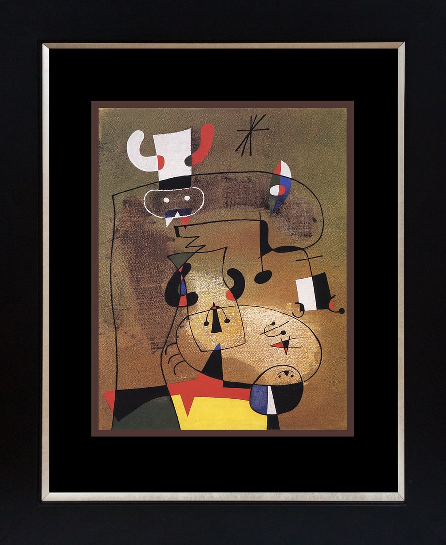 Joan Miro (Spanish 1893-1983) Color Plate Lithograph 1979: Joan Miro (Spanish 1893-1983) Lithograph from 1979. Approx 24x20 inches. Professionally framed. Includes documentation. Art Artwork Artist.