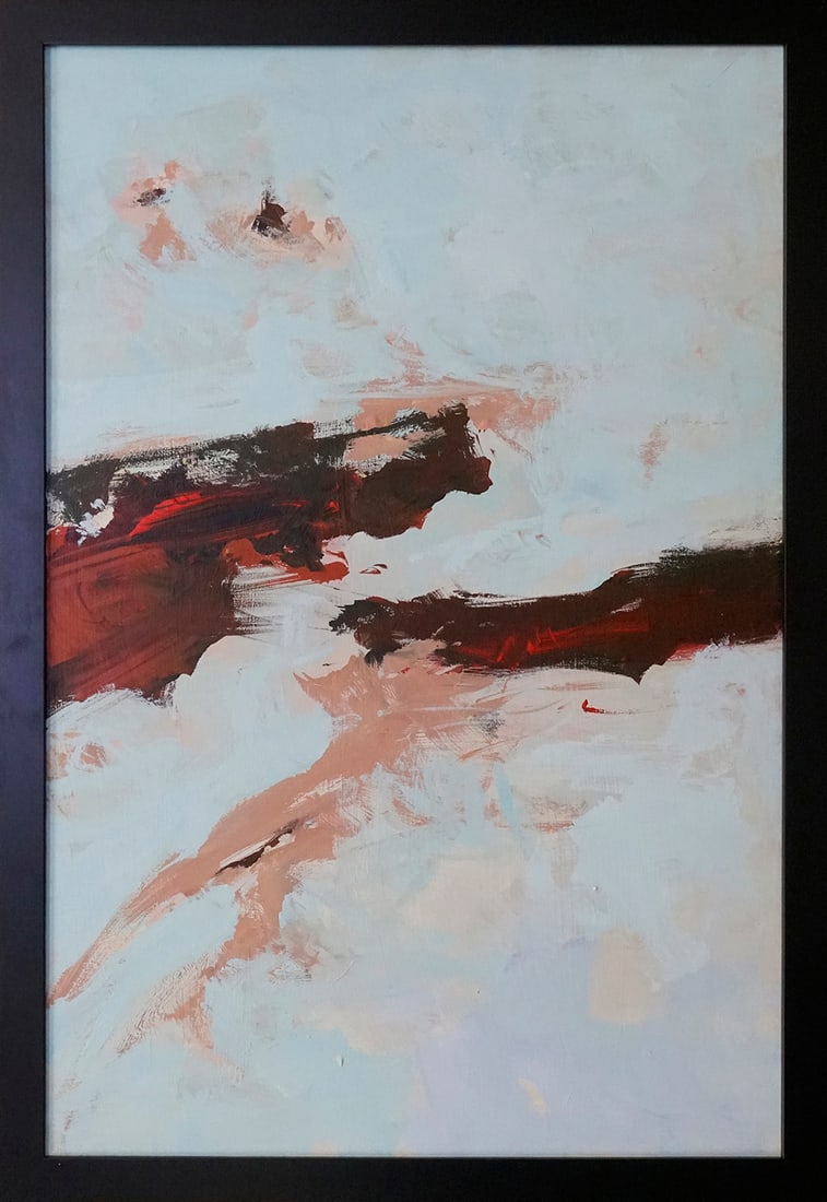 Michael Schofield (American 1947) Original abstract on canvas by Michael Schofield: Michael Schofield (American 1947) Original Painting on canvas. Hand signed by the artist. Approx 24 x 36 inches. Includes certificate. Custom framed. This work was purchased directly from the artist. 