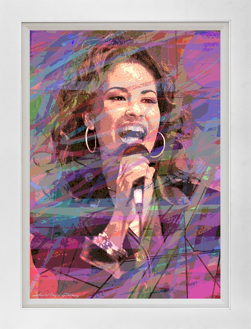 David Lloyd Glover (American 1949) Selena Limited Edition Hand Embellished Painting on canvas by: Selena Limited edition Hand Embellished Painting on canvas by David Lloyd Glover Hand signed by the artist. On canvas image size. Approx image size 18x24 inches Custom framed and includes certificate.