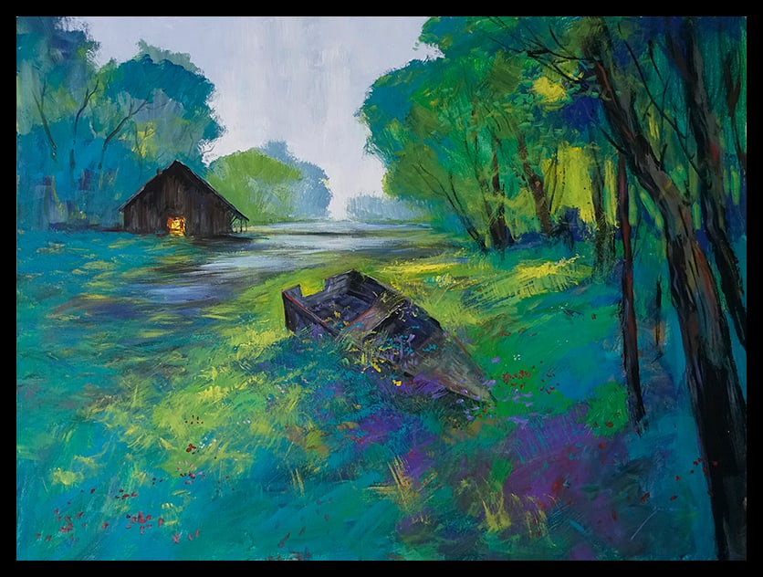 Michael Schofield (American 1947) Original Landscape on canvas: Michael Schofield (American 1947) Original Painting on canvas. Approx. 44x34 inches. One-of-a-kind original. Hand signed by the artist. Includes certificate of authenticity. This work was purchased di