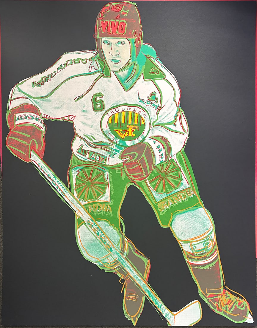 Andy Warhol (American, 1928-1987) Serigraph Frolunda Hockey Player (1 of 1)