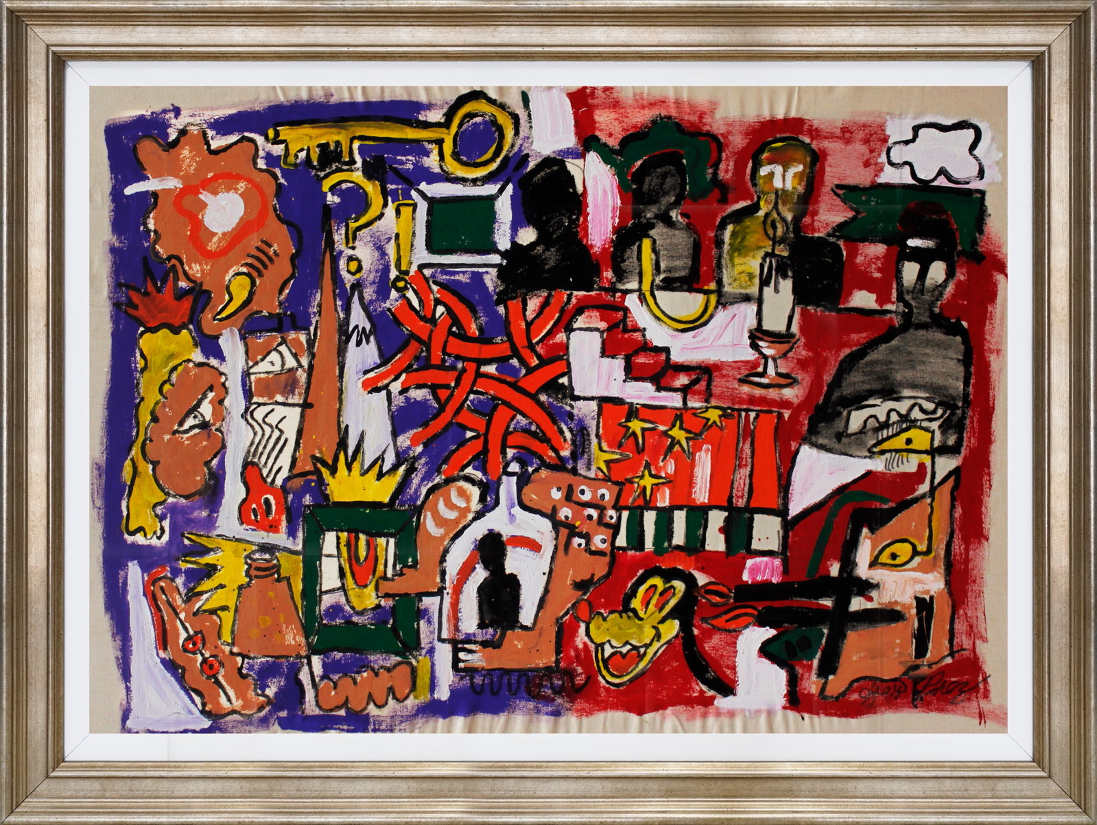 Gino Perez (Mexican-American 1977) Original Painting on canvas: Gino Perez (Mexican-American 1977) Original Painting on canvasOriginal Painting on canvas by Gino Perez Hand signed by the artist. One of a kind original Approx 40x30 inches Custom framed. Includes ce