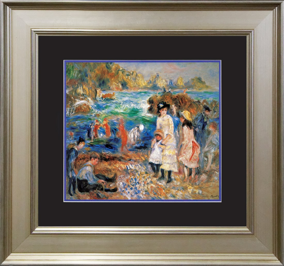 Pierre Renoir (French 1841-1919) At the Beach Guernsey Pierre Renoir (French 1841-1919) Color: At the Beach Guernsey Pierre Renoir (French 1841-1919) Color Plate Lithograph Approx 24x20 inches Includes certificate and is framed Art Artwork Artist.