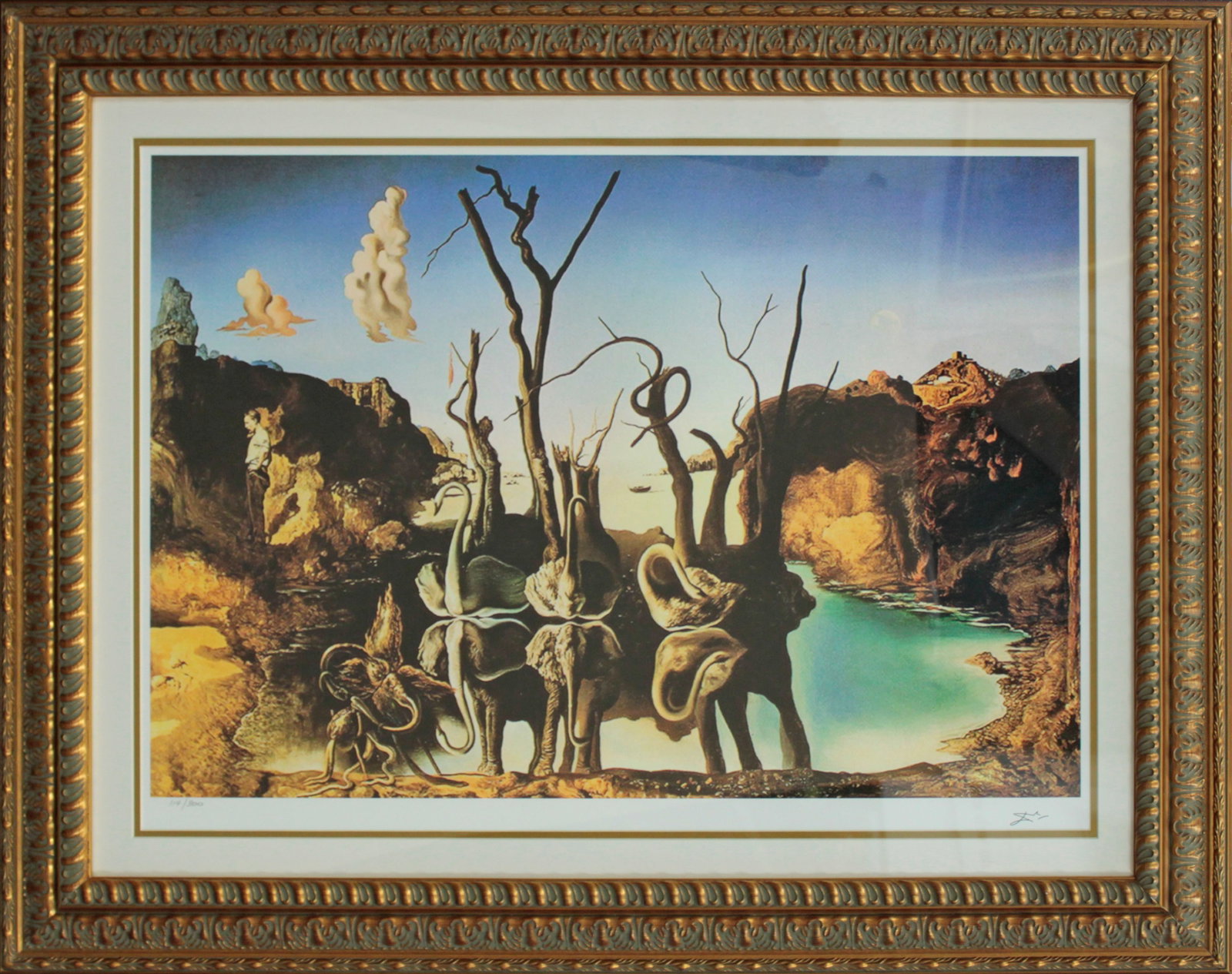 Salvador Dali (Spanish 1904-1989) Swans Reflecting Elephants Limited Edition after Dali (1 of 1)