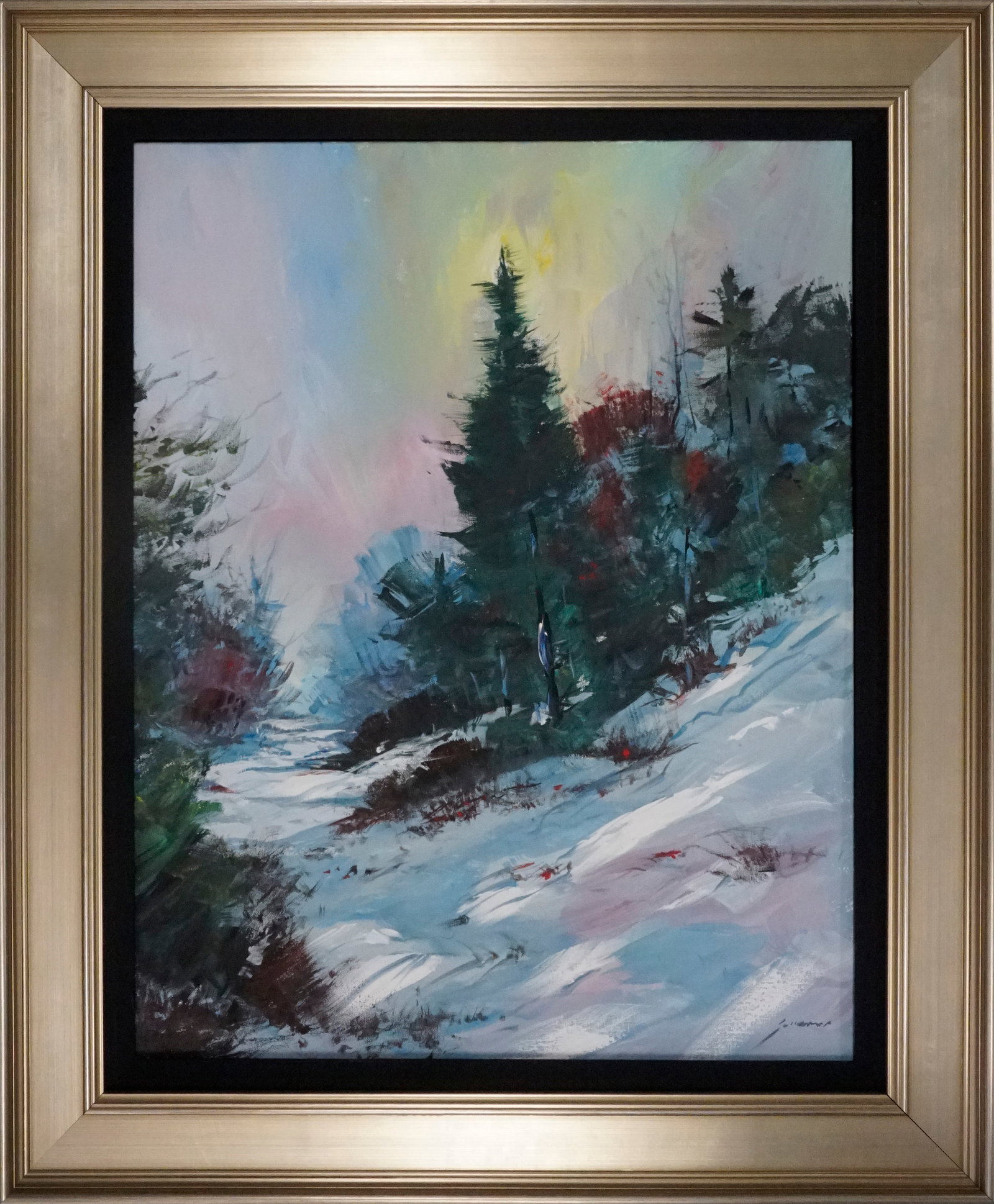Michael Schofield (American 1947) Original Painting on canvas landscape: Michael Schofield (American 1947) Landscape Original. 40 x 30 inches approx. One of a kind original. Hand signed by the artist. Includes certificate of authenticity. This work was purchased directly f