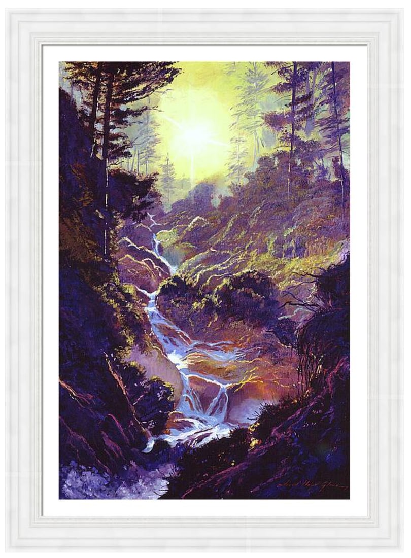 David Lloyd Glover (American 1949) Whistler Mountain Creek Original Mixed Media Painting on canvas: Whistler Mountain Creek Original Mixed Media Painting on canvas by David Lloyd Glover (American, 1949) (American 1949)Whistler Mountain Original Mixed Media Painting on canvas by David Lloyd Glover Or