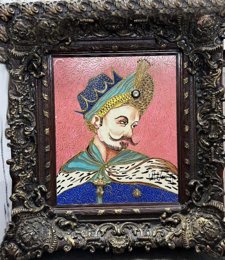 William Verdult (Dutch 1939-2016) William the III Original oil painting on canvas bejewelled (1 of 1)