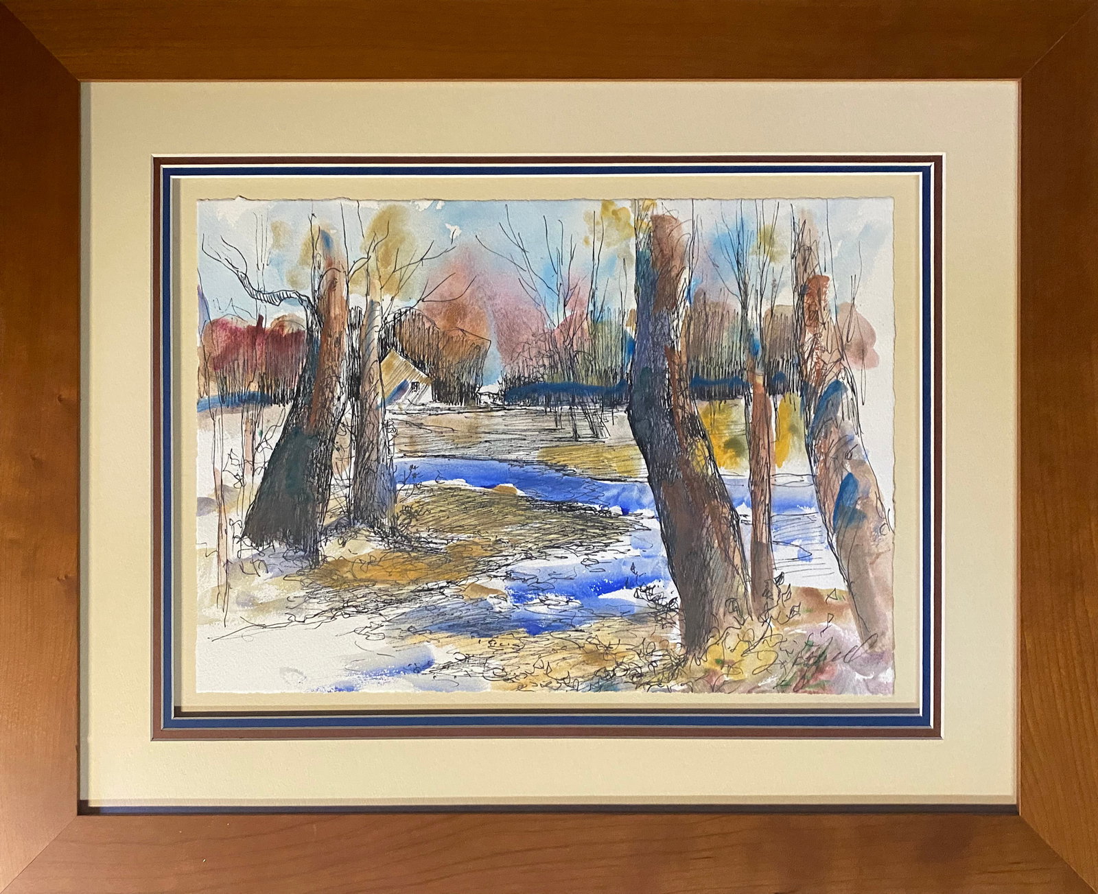 Michael Schofield (American 1947) Original Watercolor Painting: by Michael Schofield (American 1947) Original painting on paper. Hand signed by the artist. Approx 30x24 inches. One of a kind original. Includes certificate Custom framed. This work was purchased dir