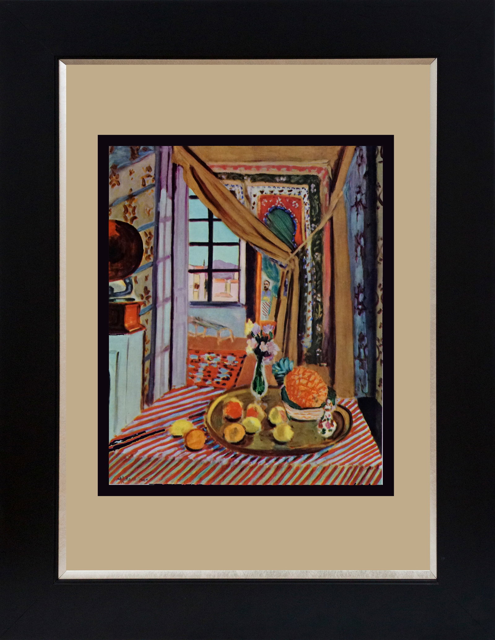 Henri Matisse (French 1869-1954) color plate lithograph after Matisse: Henri Matisse (French 1869-1954) Lithograph from 1968. Approx 24x20 inches. Professionally framed. Includes certificate. Art Artwork Artist.