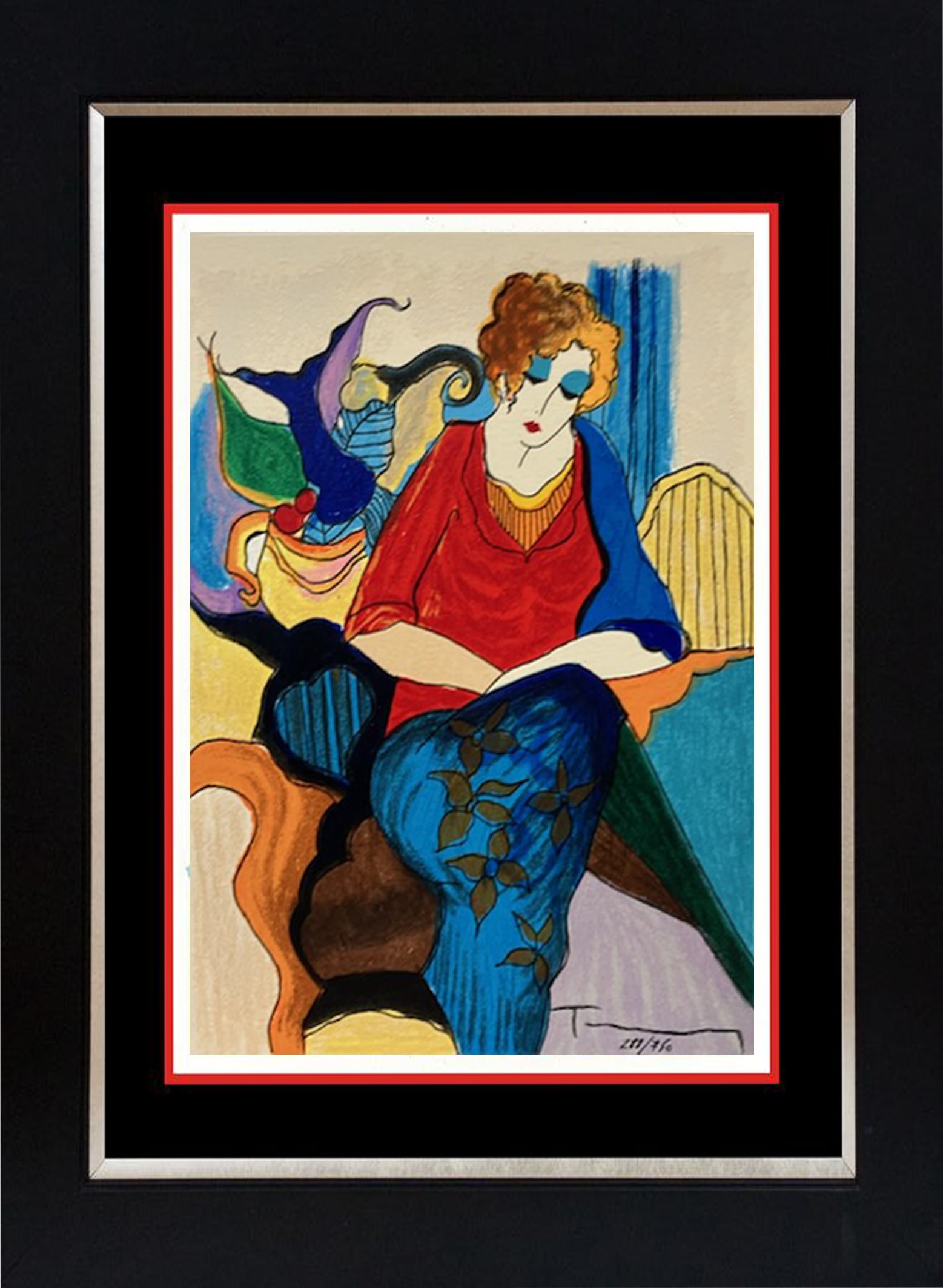 Tarkay (Israeli, 1935-2012) Limited Edition Serigraph: Tarkay (Israeli, 1935-2012) Limited Edition SerigraphTarkay Limited Edition Serigraph Approx 24x20 inches Hand signed and numbered by the artist Custom framed and includes certificate. Art Artwork Art