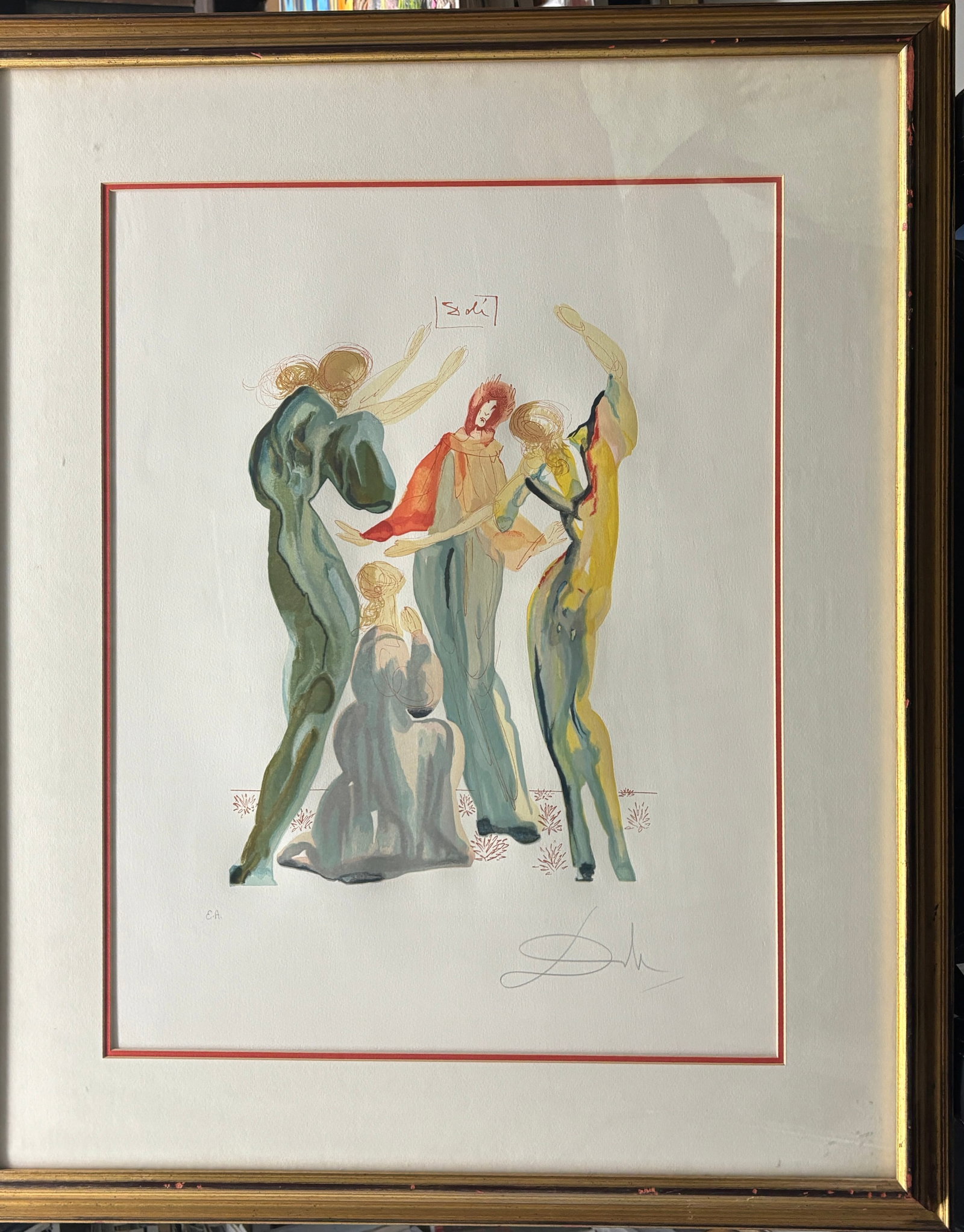 Salvador Dali (Spanish 1904-1989) La Danse Limited Edition Lithograph by Salvador Dali: Salvador Dali (Spanish 1904-1989) La Danse Limited Edition Lithograph by Salvador Dali Signed in the plate and numbered Approx 34 x 30 inches Custom framed and includes documentation. Art Artwork Arti