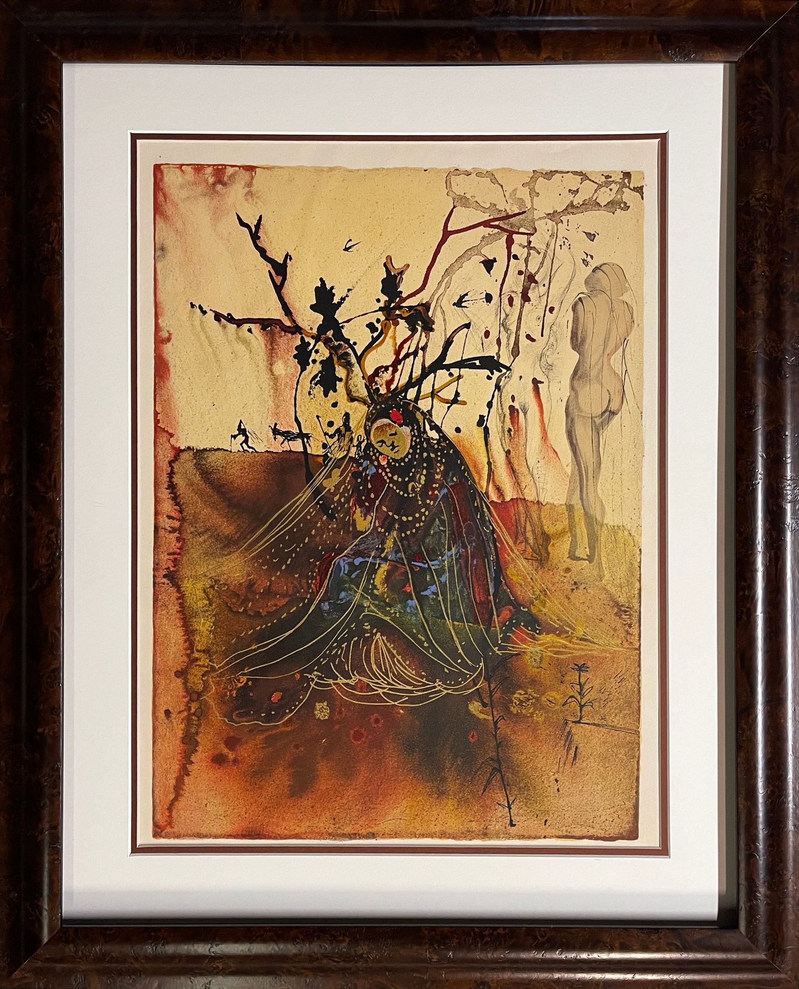 Salvador Dali (Spanish 1904-1989) Original Lithograph Salvador Dali Limited Edition: Salvador Dali (Spanish 1904-1989) Lithograph Salvador Dali (Spanish 1904-1989) includes certificate. Divine Comedy. Approx 20x16 inches Custom framed and includes documentation. Salvador Dali Lithogra