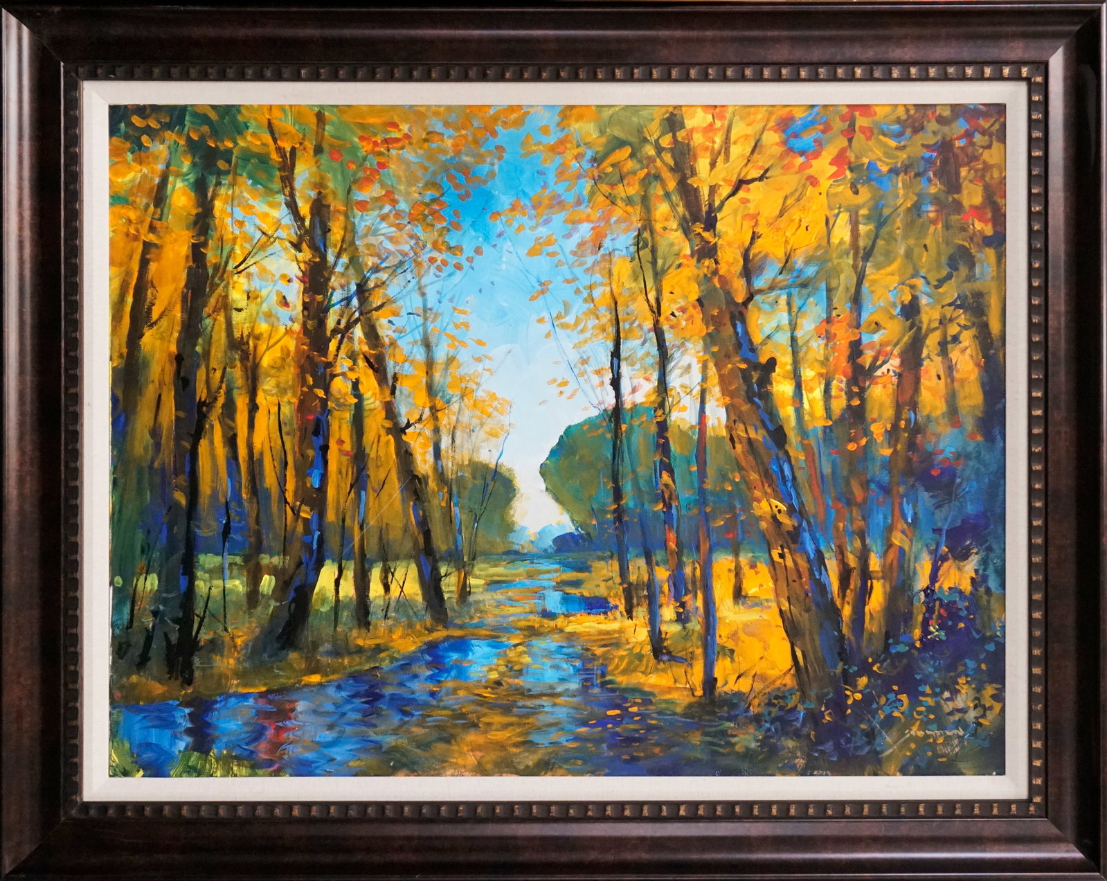Michael Schofield (American 1947) Original Mixed Media Painting on canvas by Michael Schofield: Michael Schofield (American 1947) Original Mixed Media Painting on canvas by Michael Schofield Landscape mmoOriginal Mixed Media Painting on canvas by Michael Schofield One of a kind original Hand sig